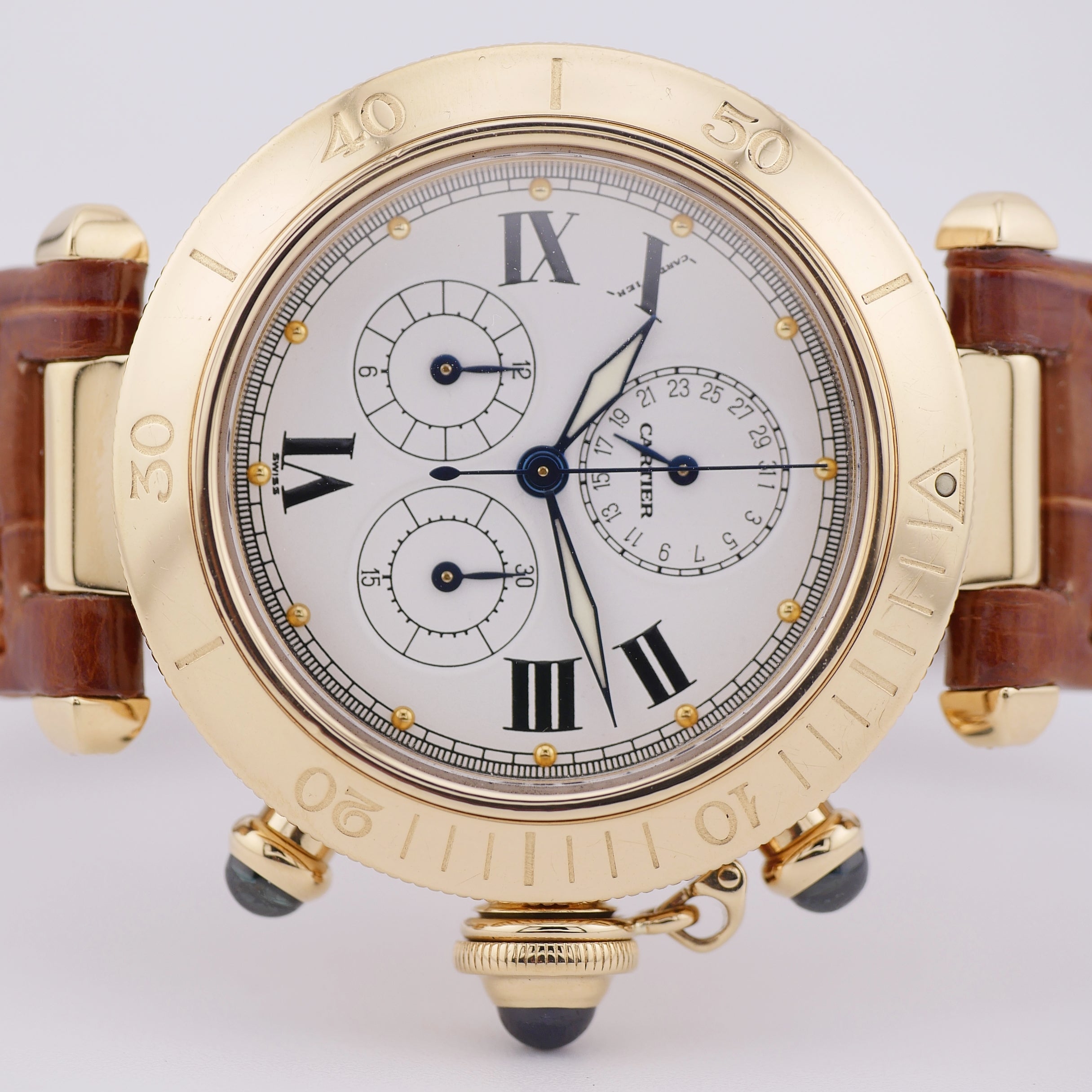 Cartier Pasha Chronograph Gelbgold 1353