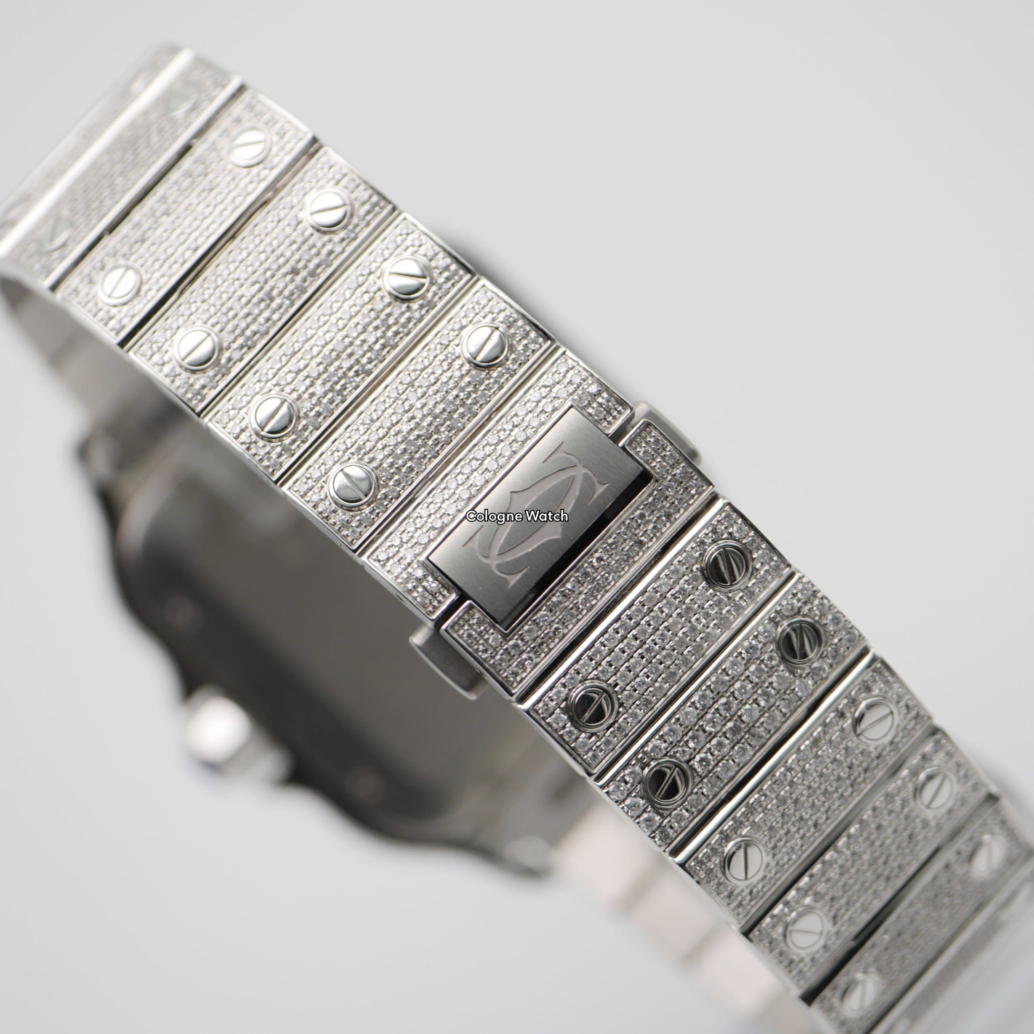 Cartier Santos Iced Out Steel / Rose Gold WSSA0009 - 2021 -