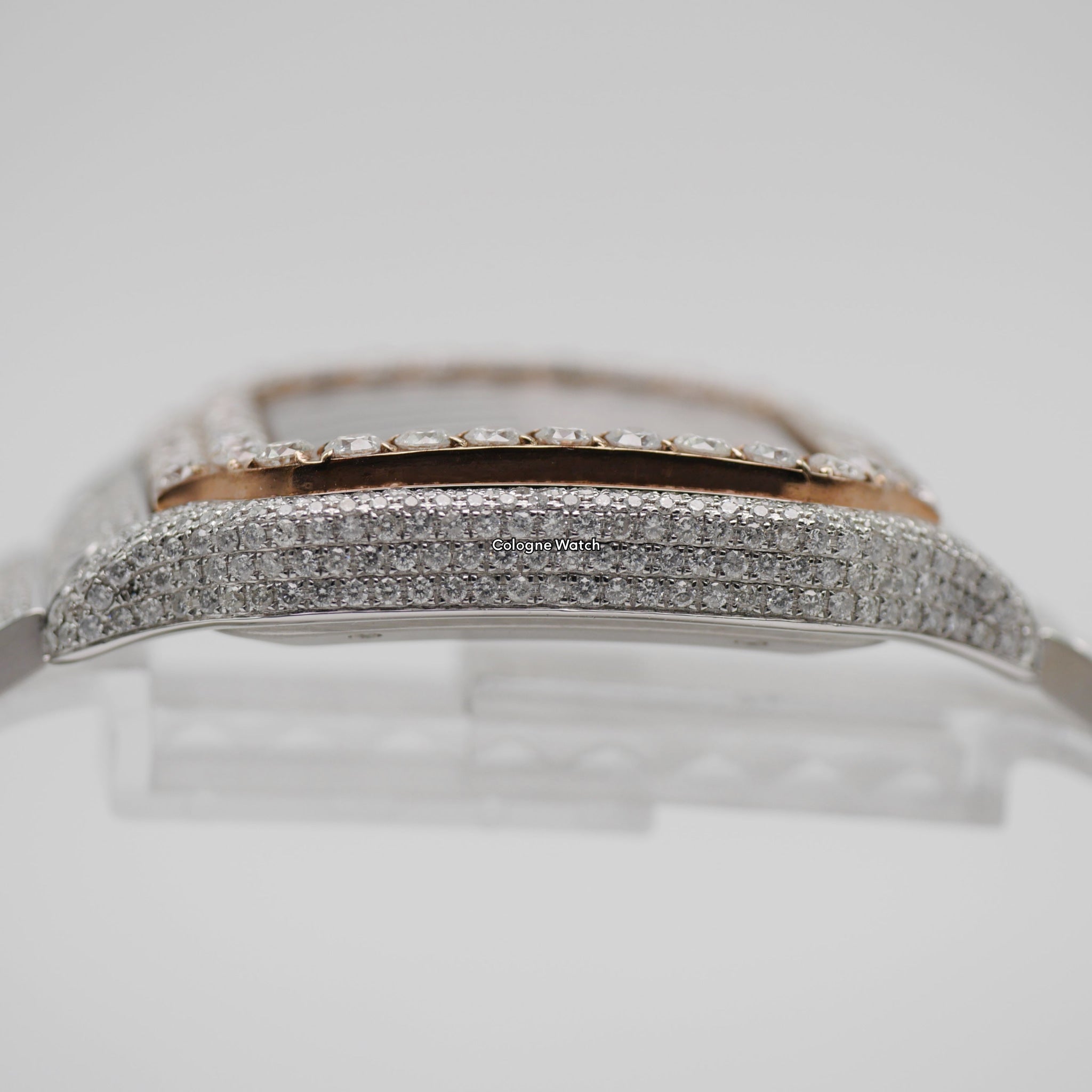 Cartier Santos Iced Out Steel / Rose Gold WSSA0009 - 2021 -