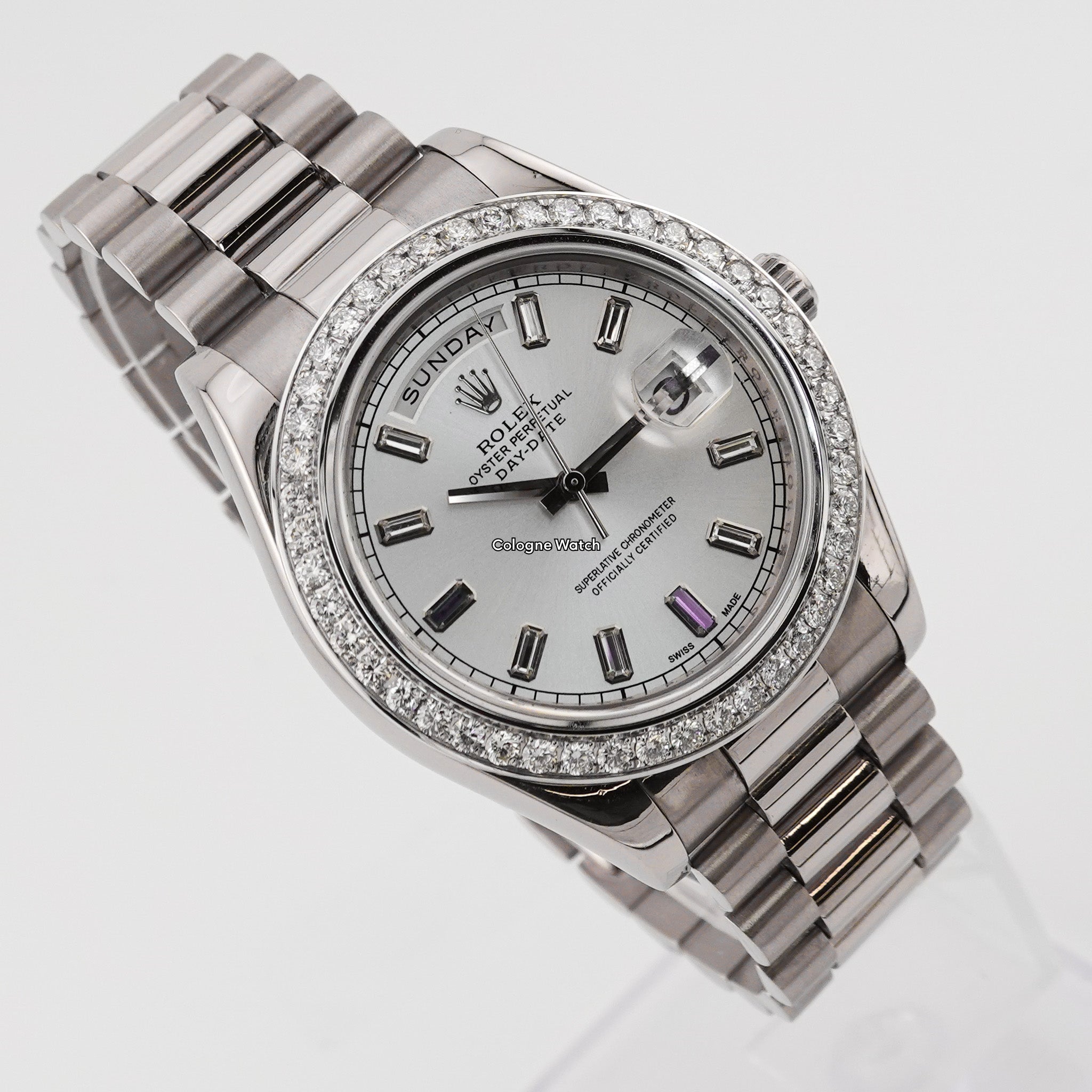 Rolex Day-Date II White Gold 218239 "After Market Bezel"