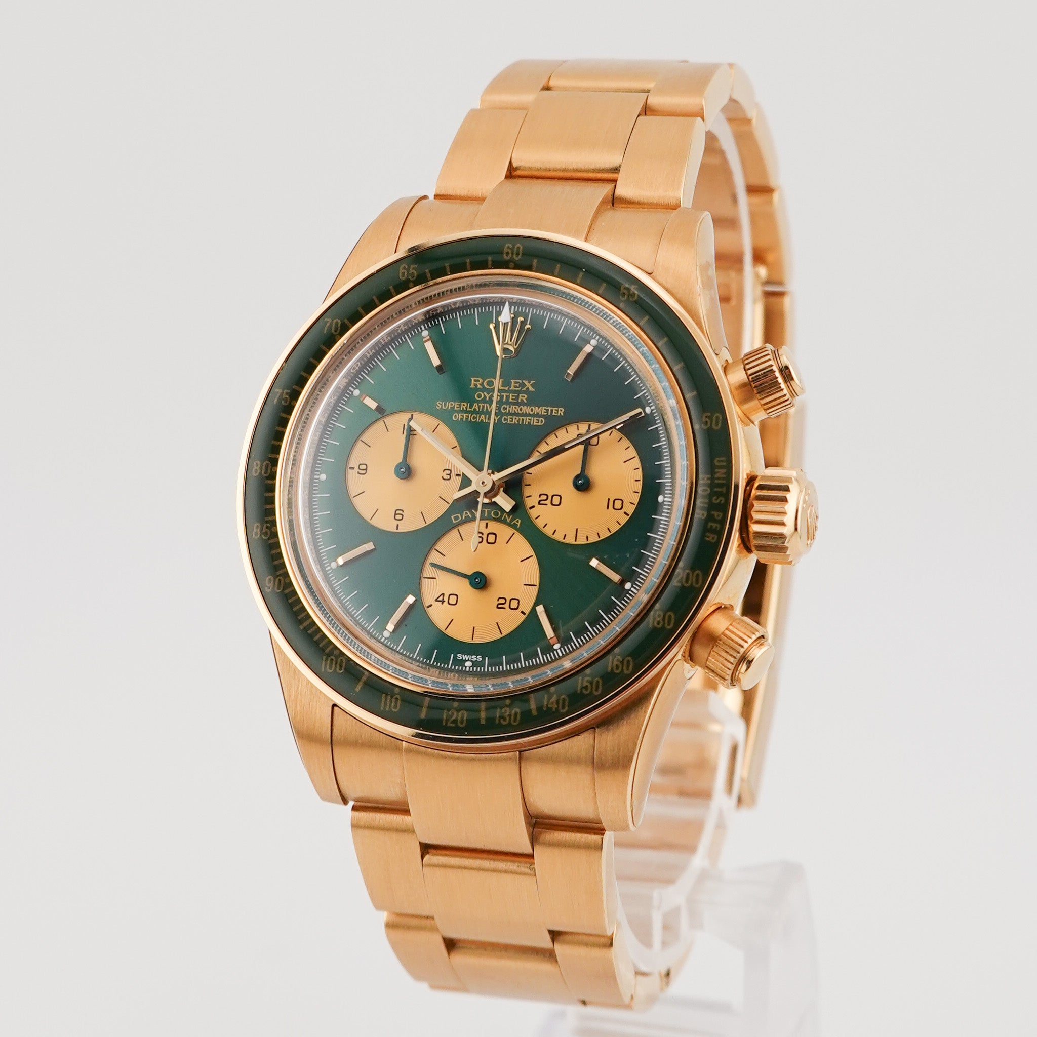 Rolex Daytona Gelbgold Green Artisans de Geneve "Honey Green Challenge"