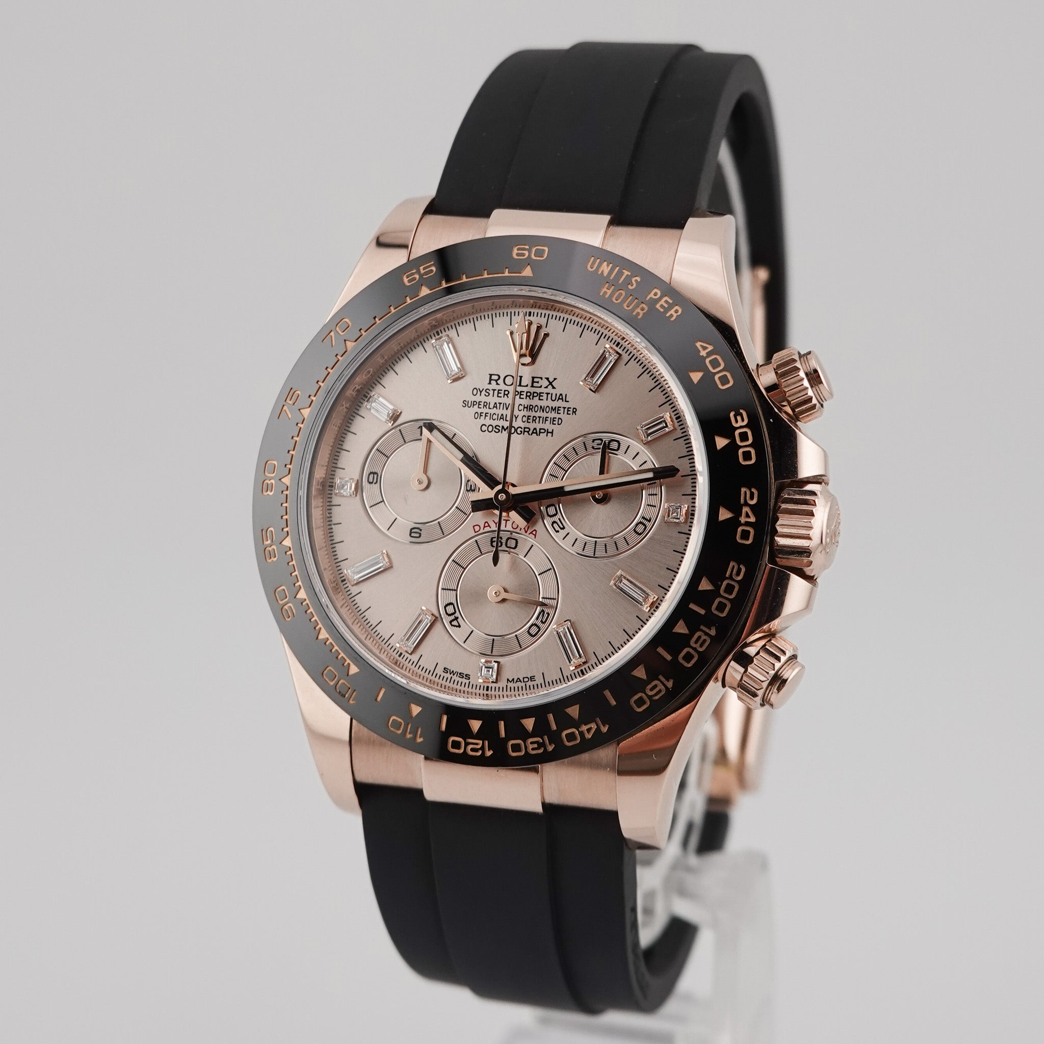 Rolex Daytona - 116515LN - Rose Gold - 2022 - Sundust Baguette
