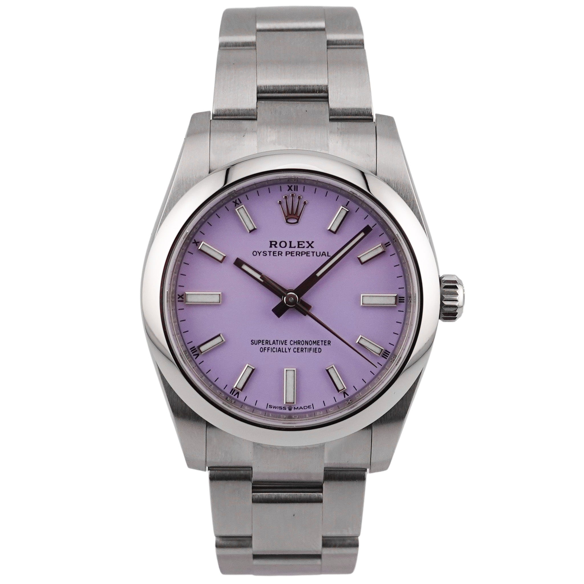 Rolex Oyster Perpetual 34 Stahl 124200 Lavendel - 2026