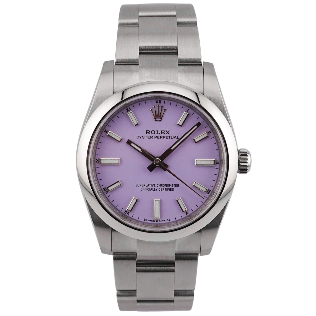 Rolex Oyster Perpetual 34 Stahl 124200 Lavendel - 2026