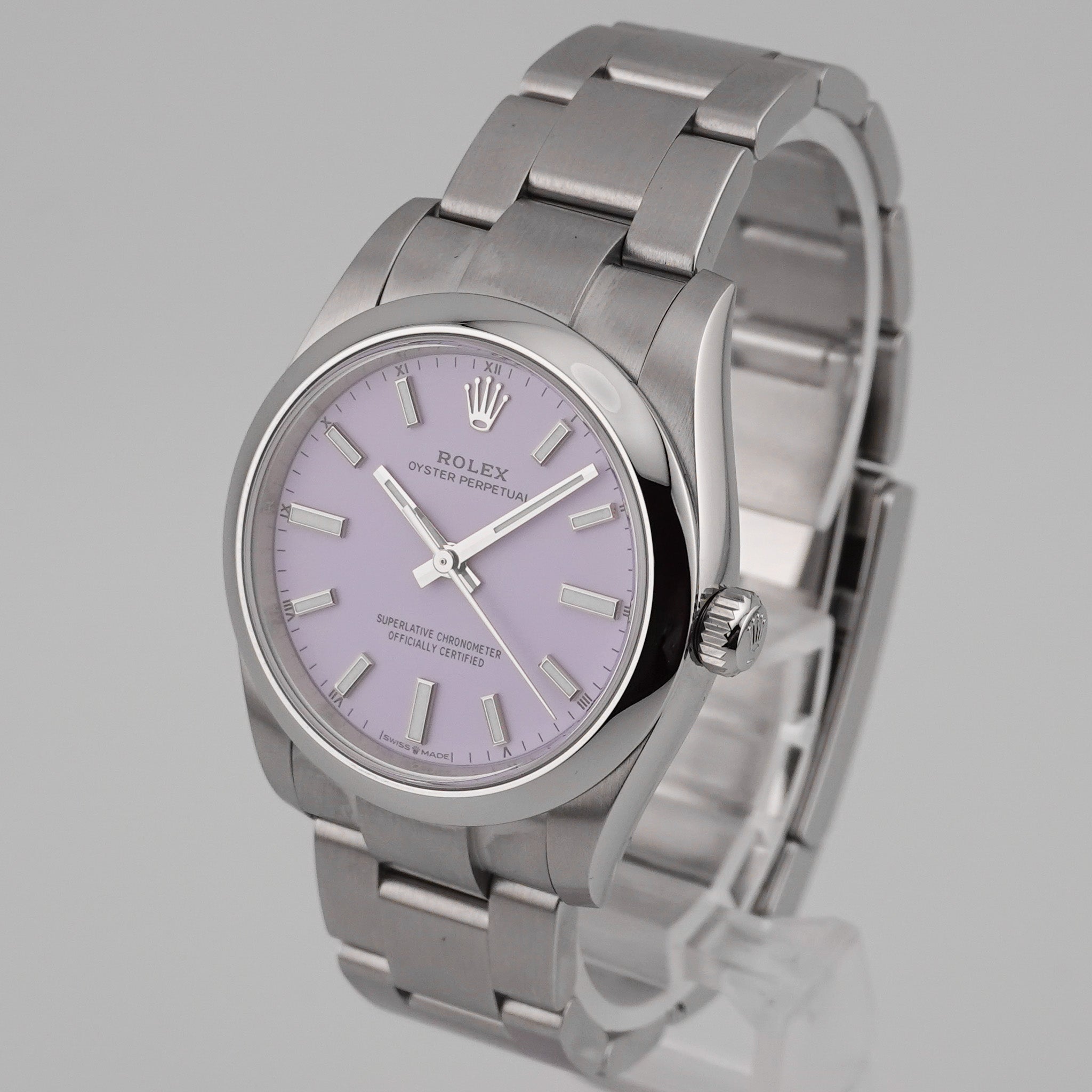 Rolex Oyster Perpetual 34 Stahl 124200 Lavendel - 2026