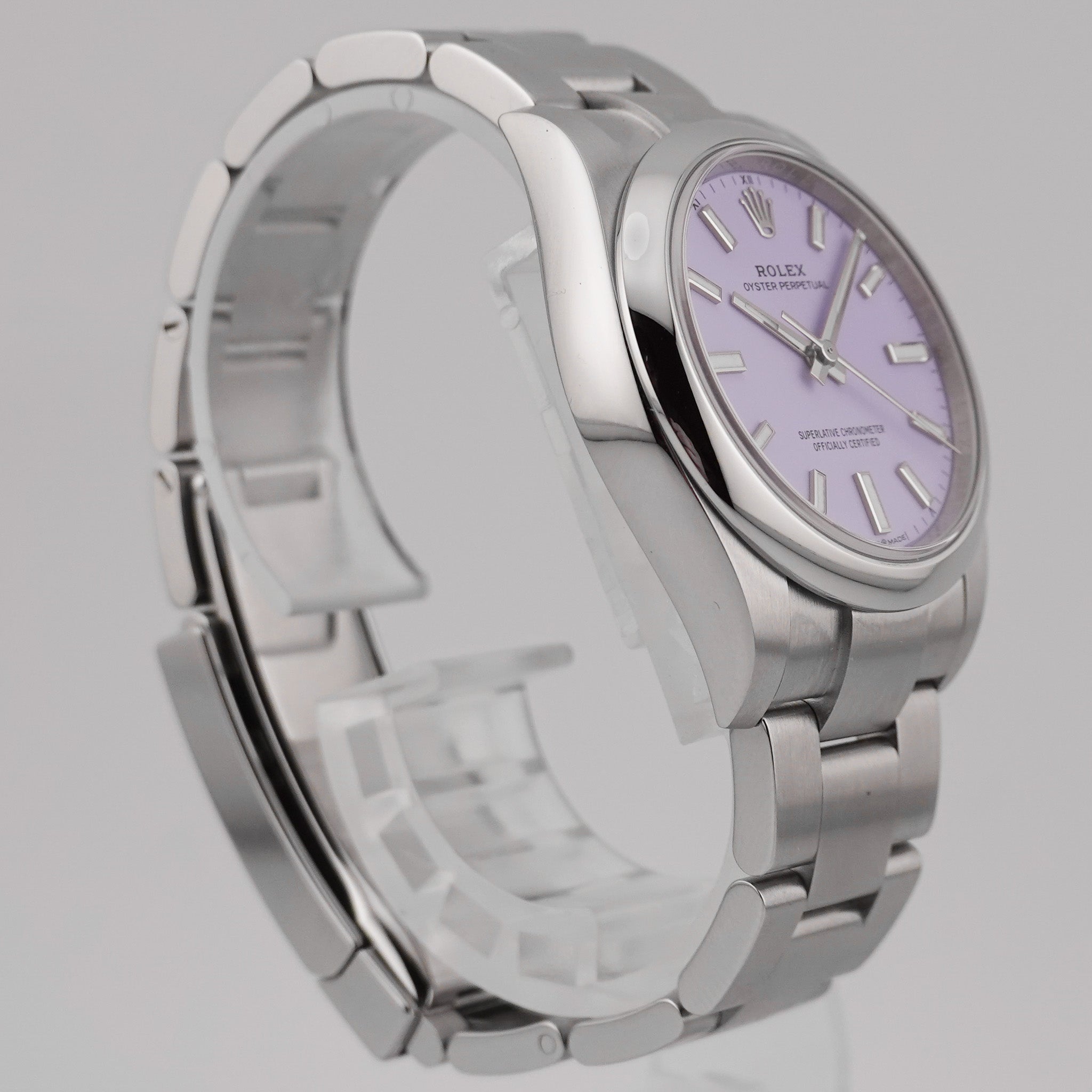 Rolex Oyster Perpetual 34 Stahl 124200 Lavendel - 2026