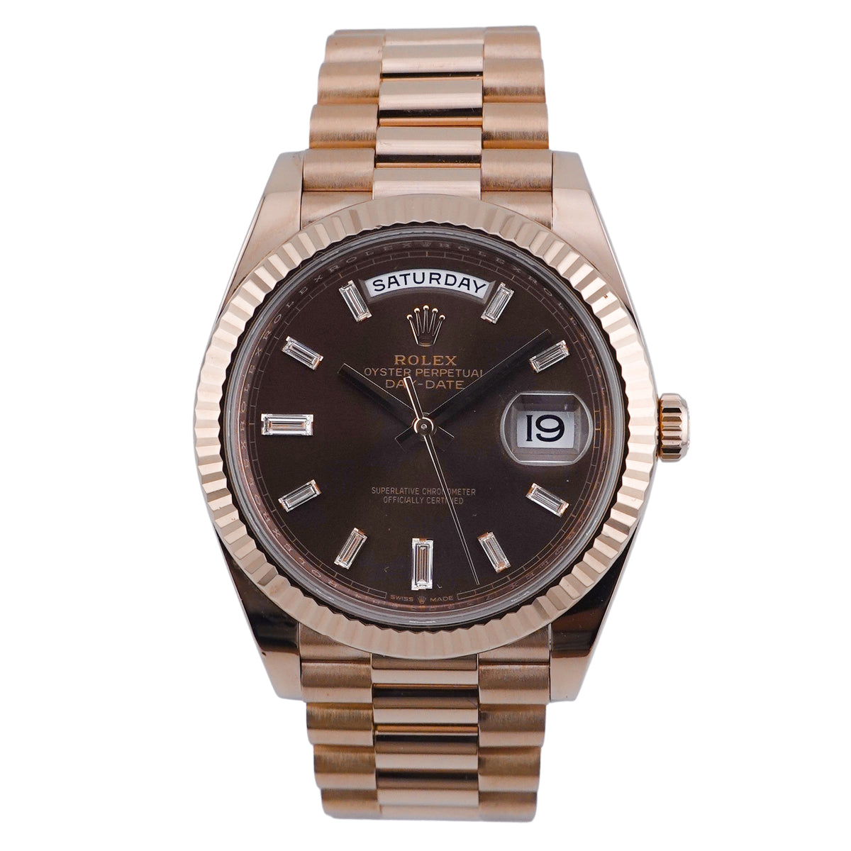 Rolex Day-Date 40 228235 - 2020 Chocolate Baguette Dial