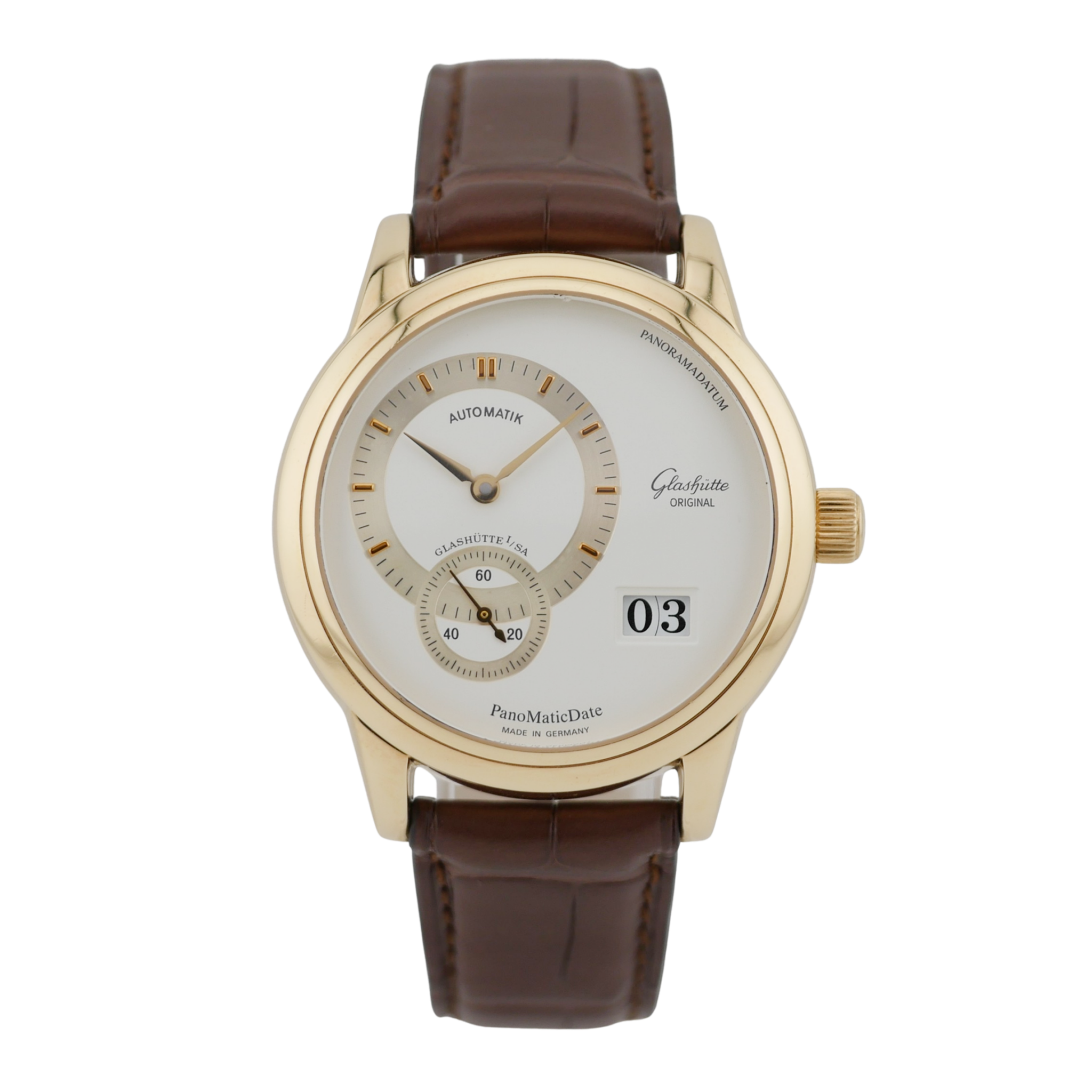Glashütte Original PanoMatic Date Roségold 90-01-01-01-04