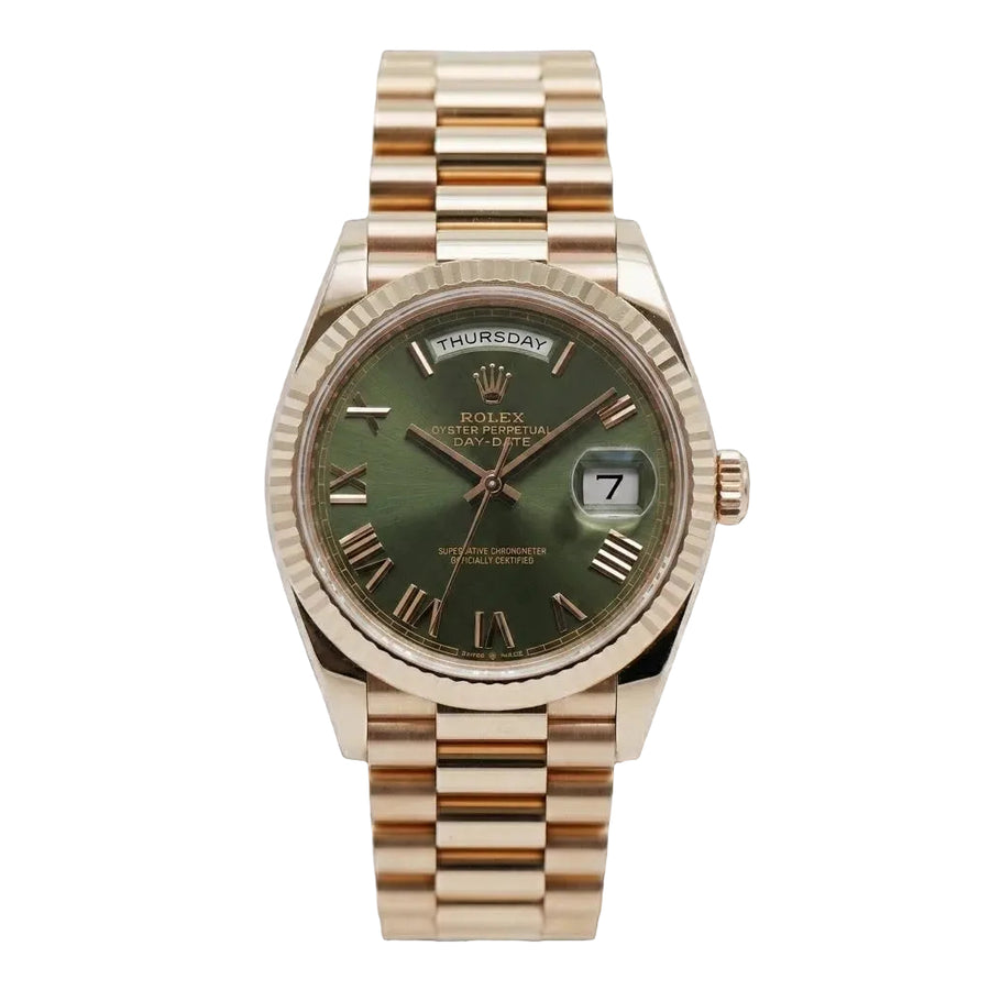Rolex Day-Date 36 Rose Gold 128235 - 2025 Olive