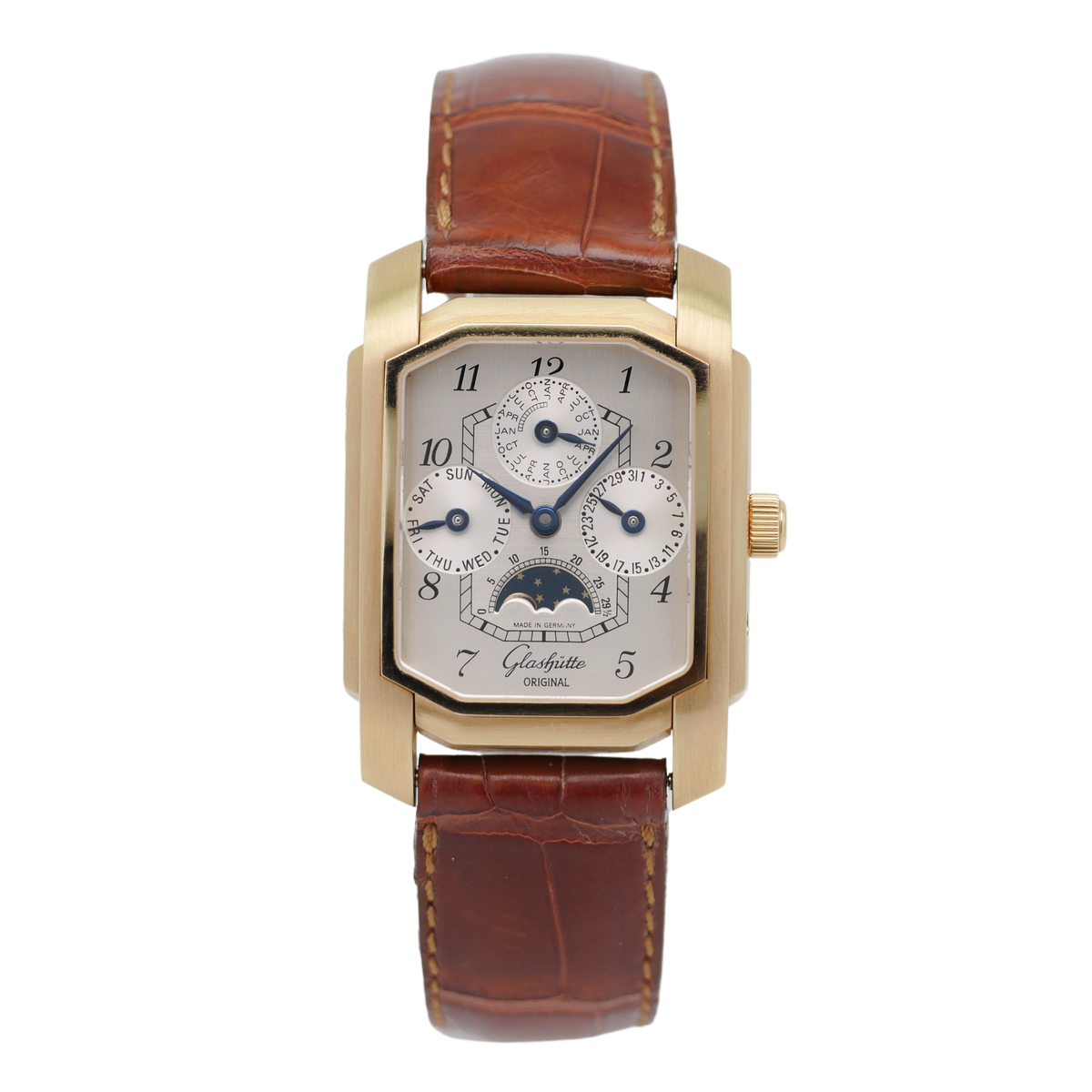 Glashütte Original Senator Karrée Ewiger Kalender Roségold 1845