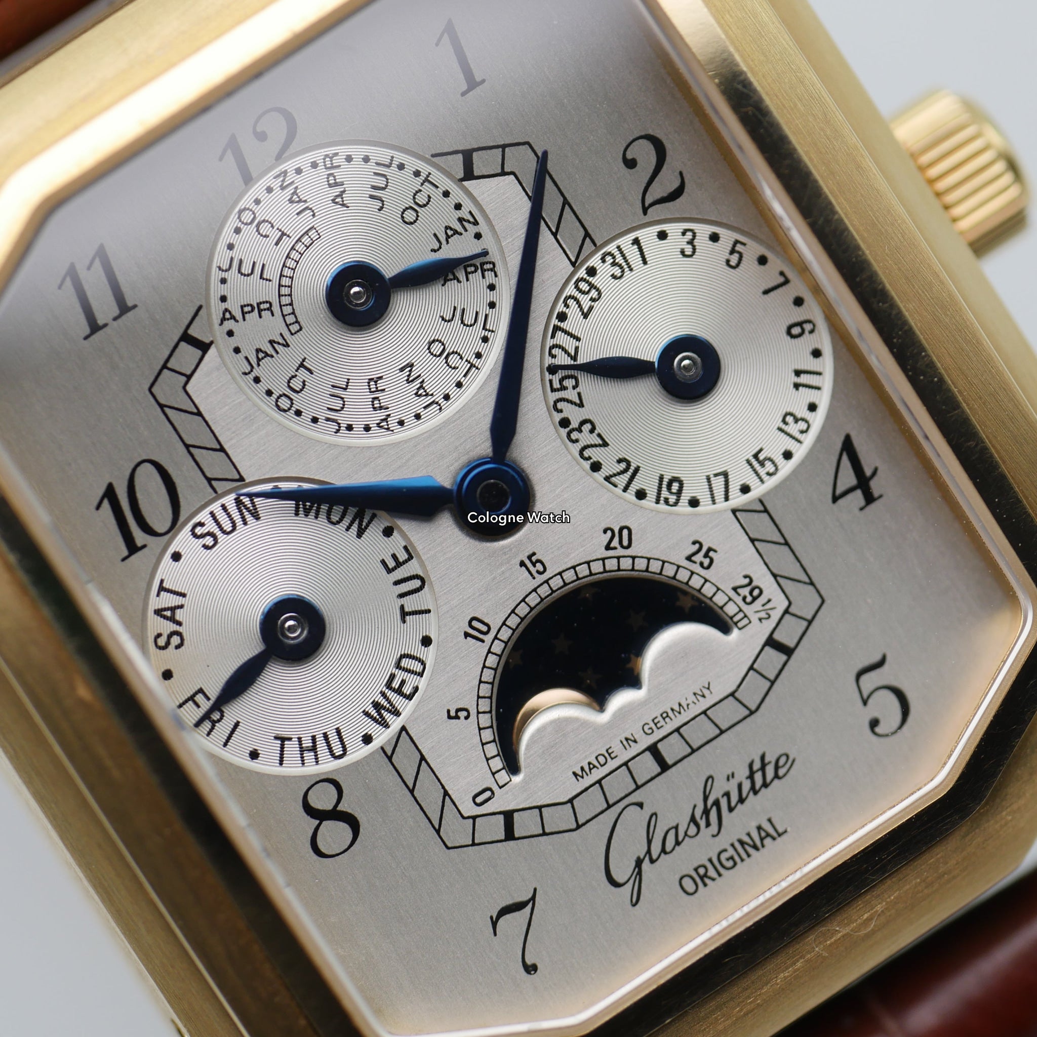 Glashütte Original Senator Karrée Ewiger Kalender Roségold 1845 -