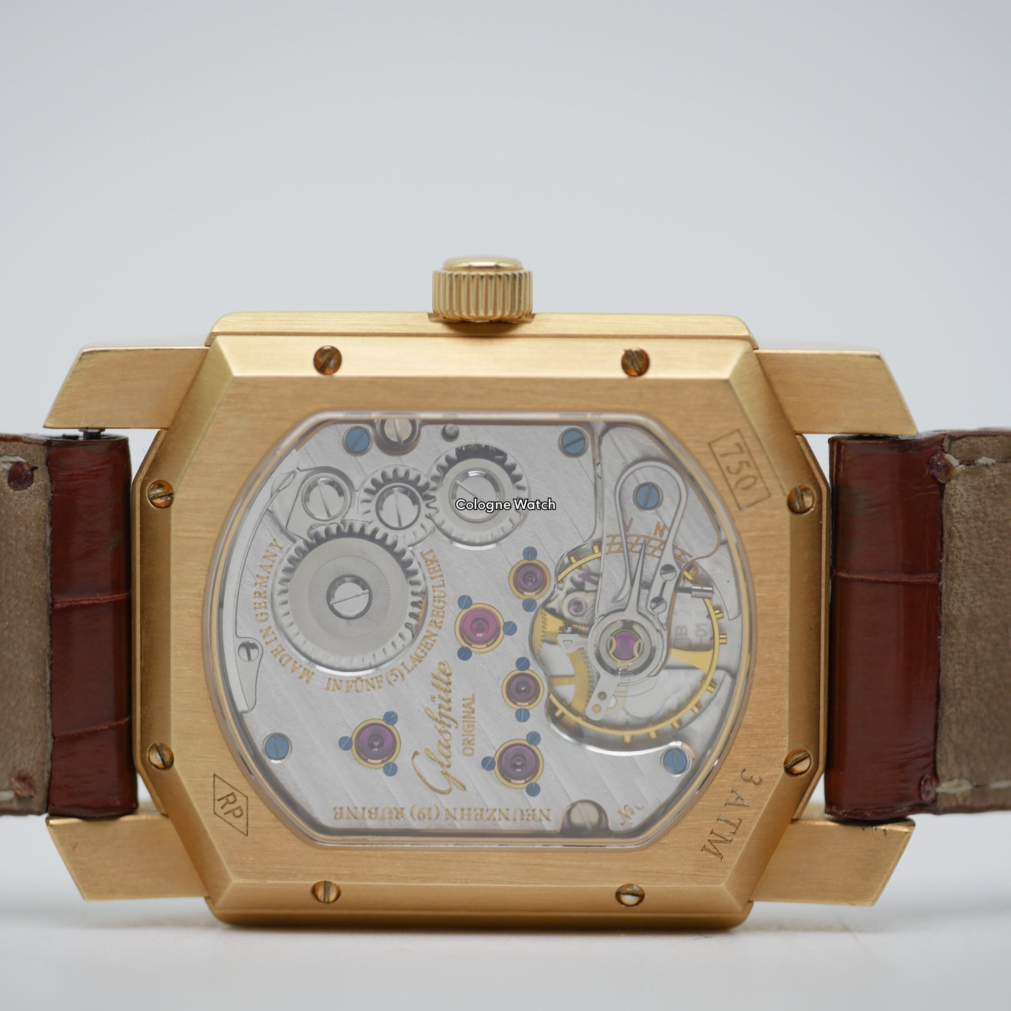 Glashütte Original Senator Karrée Ewiger Kalender Roségold 1845 -