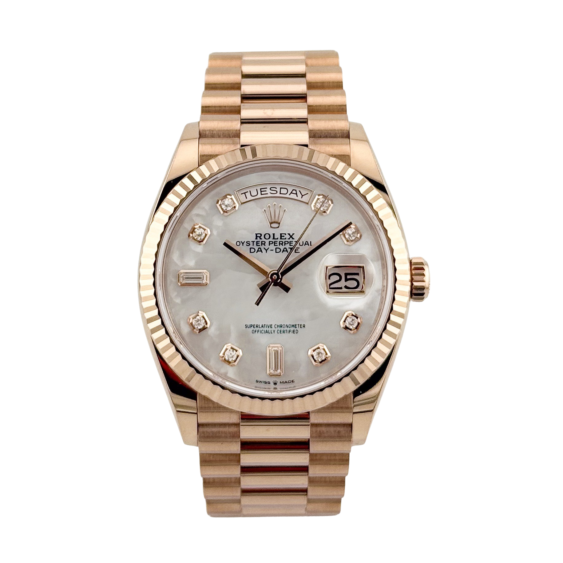 Rolex Day-Date 36 Rosegold MOP Dial 128235 - 2021