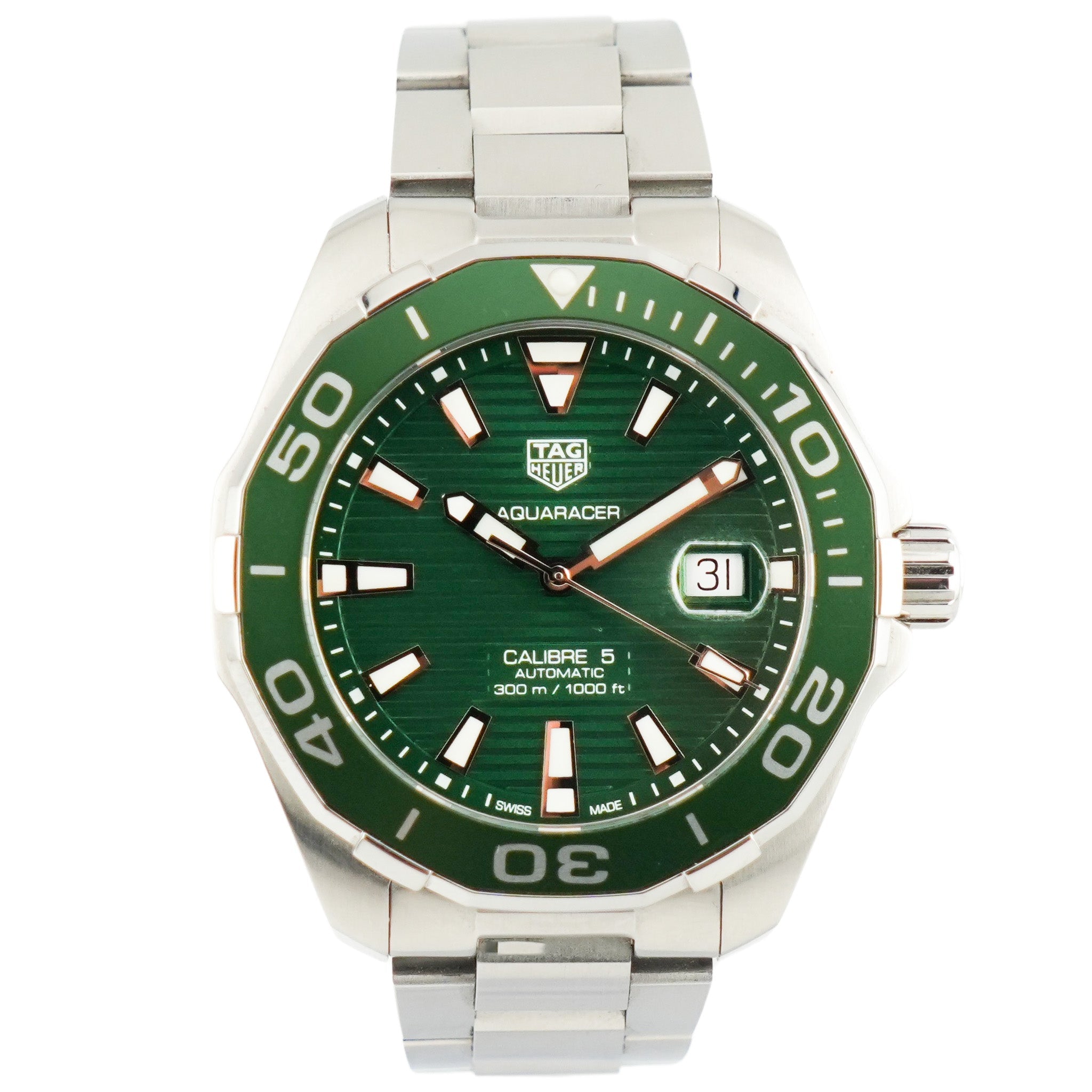 Tag Heuer Aquaracer Stahl Grün WAY201S.BA0927