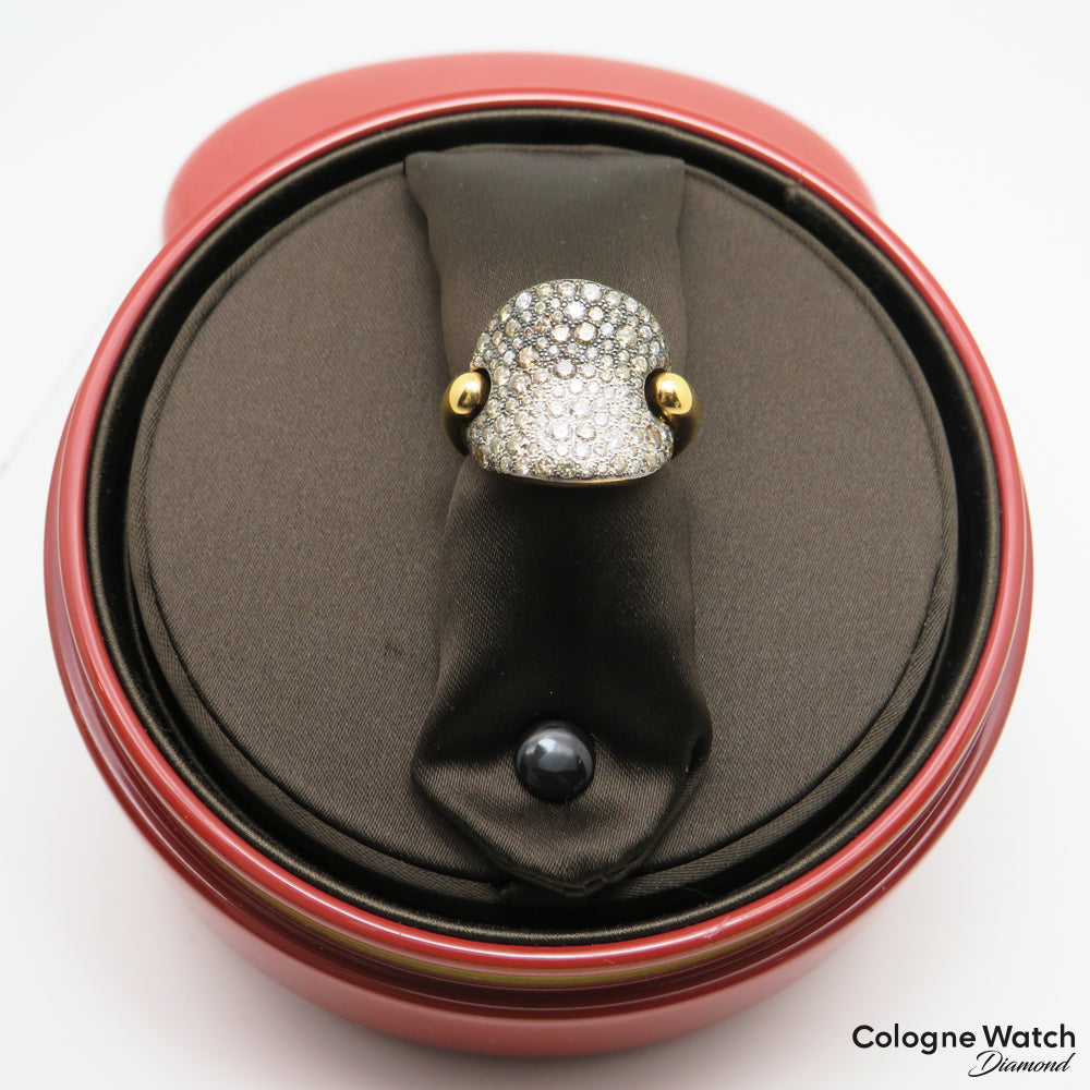 Pomellato Sabbia Ring mit 2,40ct Diamant teils braun in 750/18K Rosegold Gr. 51 UVP: 8.500€