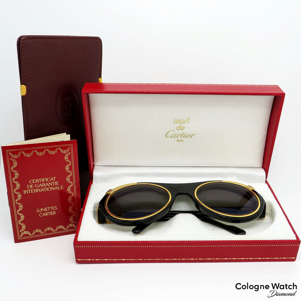 Cartier Vintage Diabolo Sonnenbrille -2,5 Dioptrie mit Box und Papieren