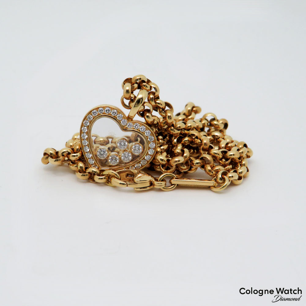 Chopard Happy Diamonds Collier Anhänger mit Brillant in 750/18K Gelbgold 42 cm