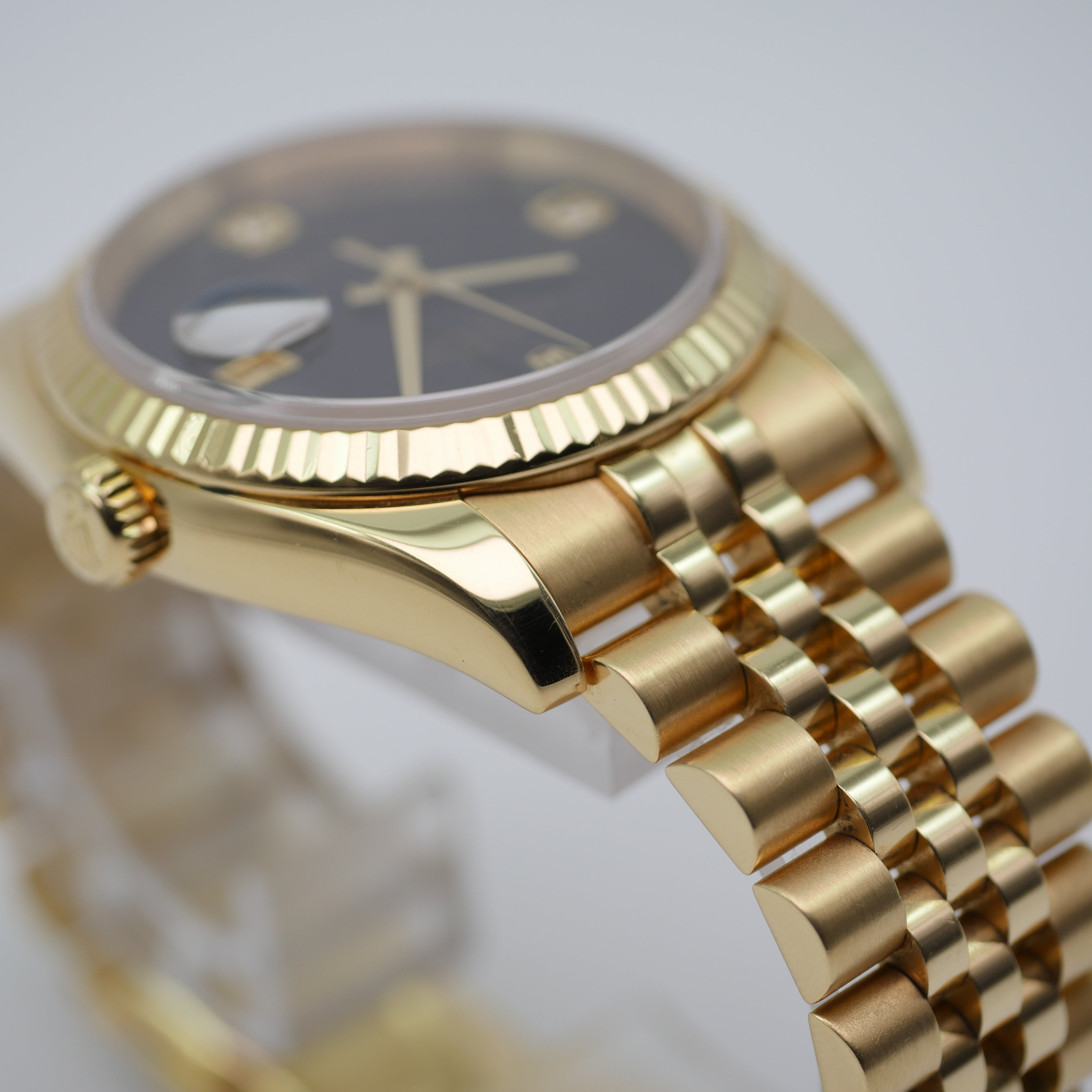 Rolex Datejust 36 Gelbgold "Onyx Dial" 116238 - 2009