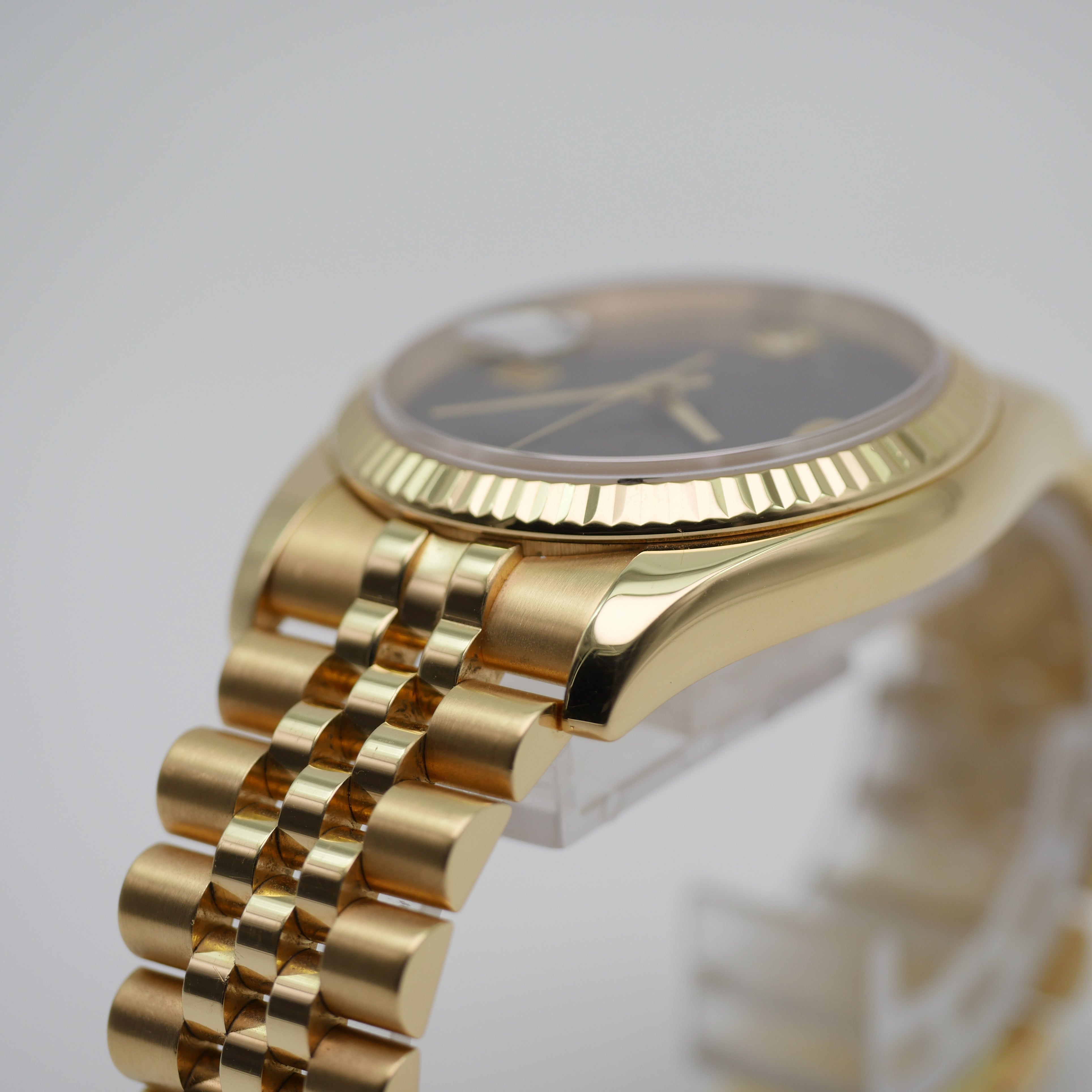 Rolex Datejust 36 Gelbgold "Onyx Dial" 116238 - 2009