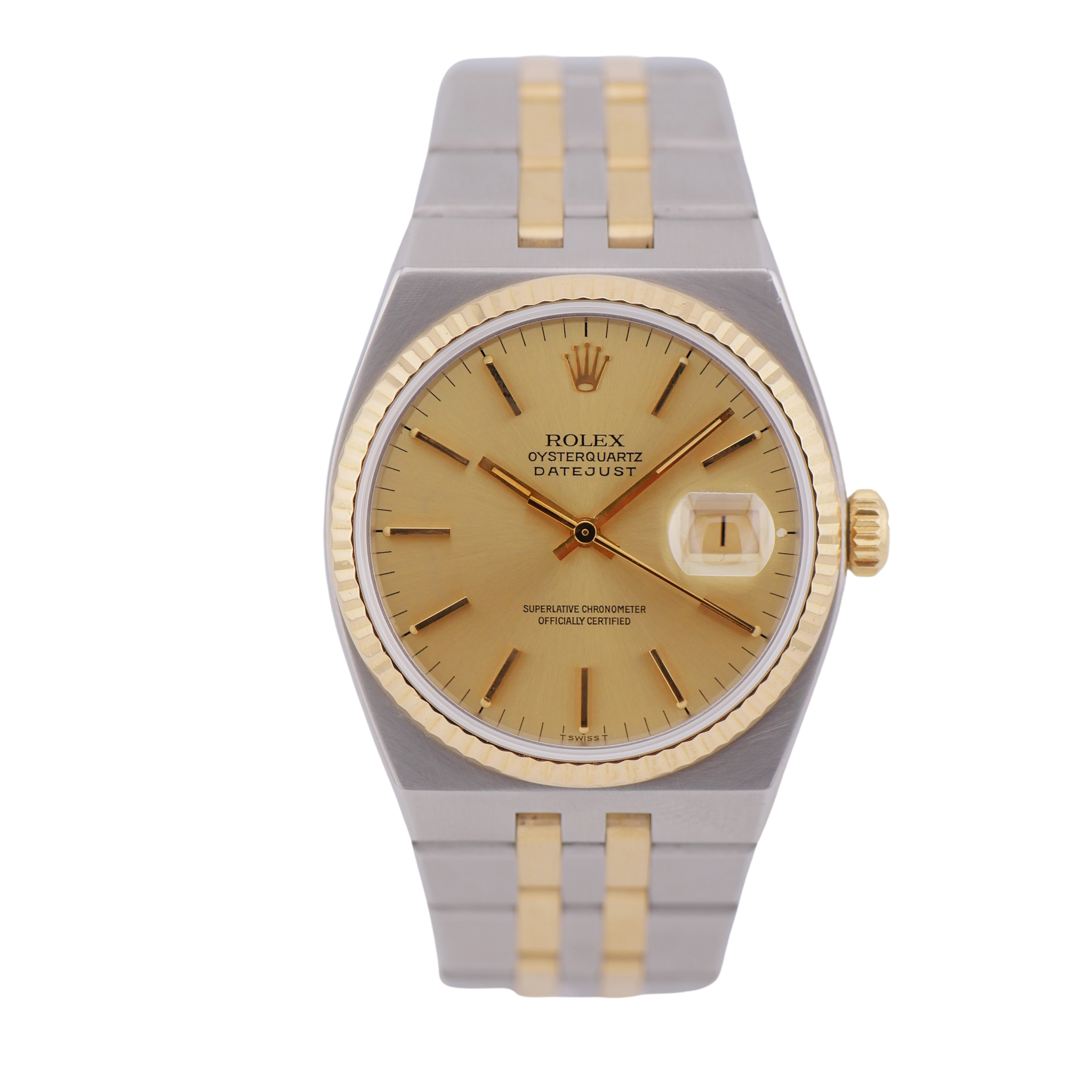 Rolex Datejust Oysterquartz Steel/Gold 17013 Service Papers