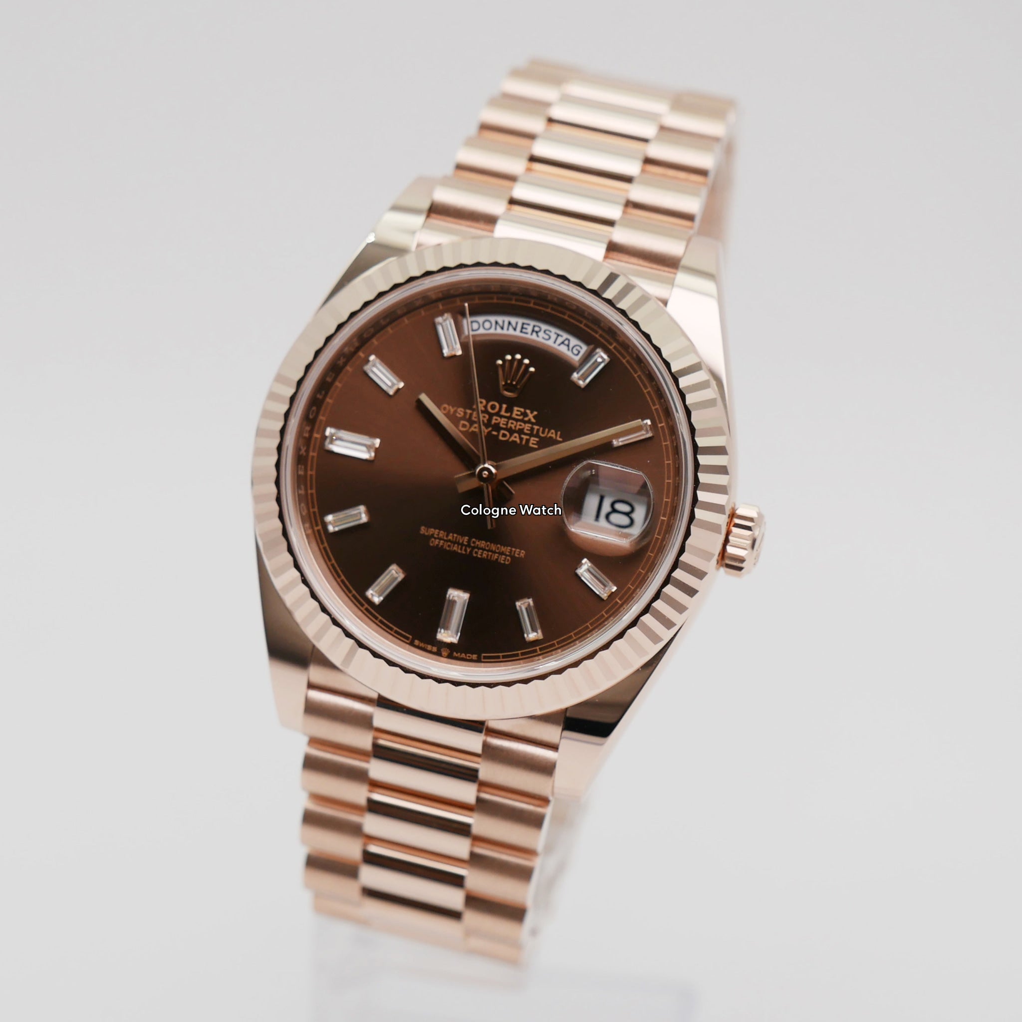 Rolex Day-Date 40 228235 - 2023 Chocolate Baguette Dial