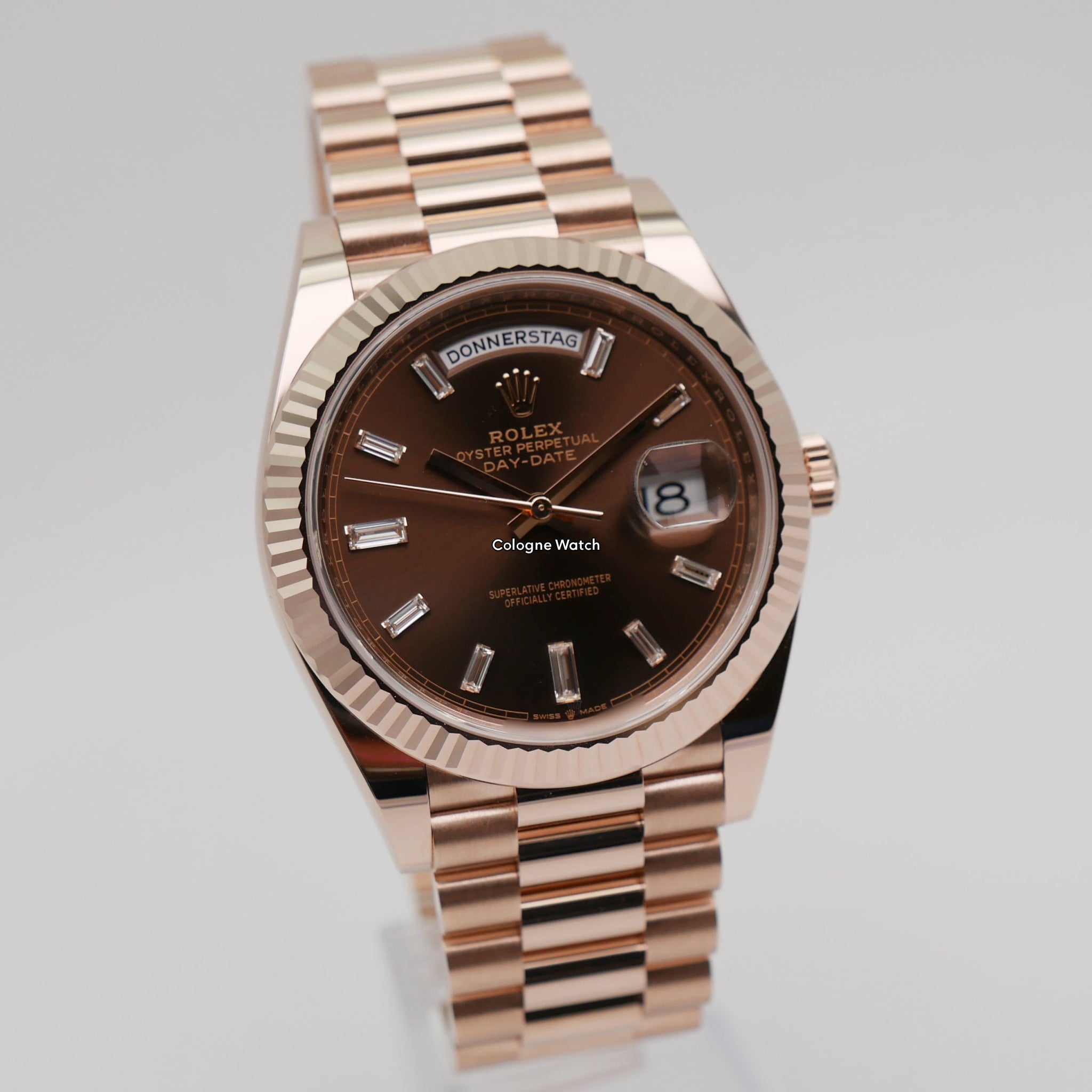 Rolex Day-Date 40 228235 - 2023 Chocolate Baguette Dial