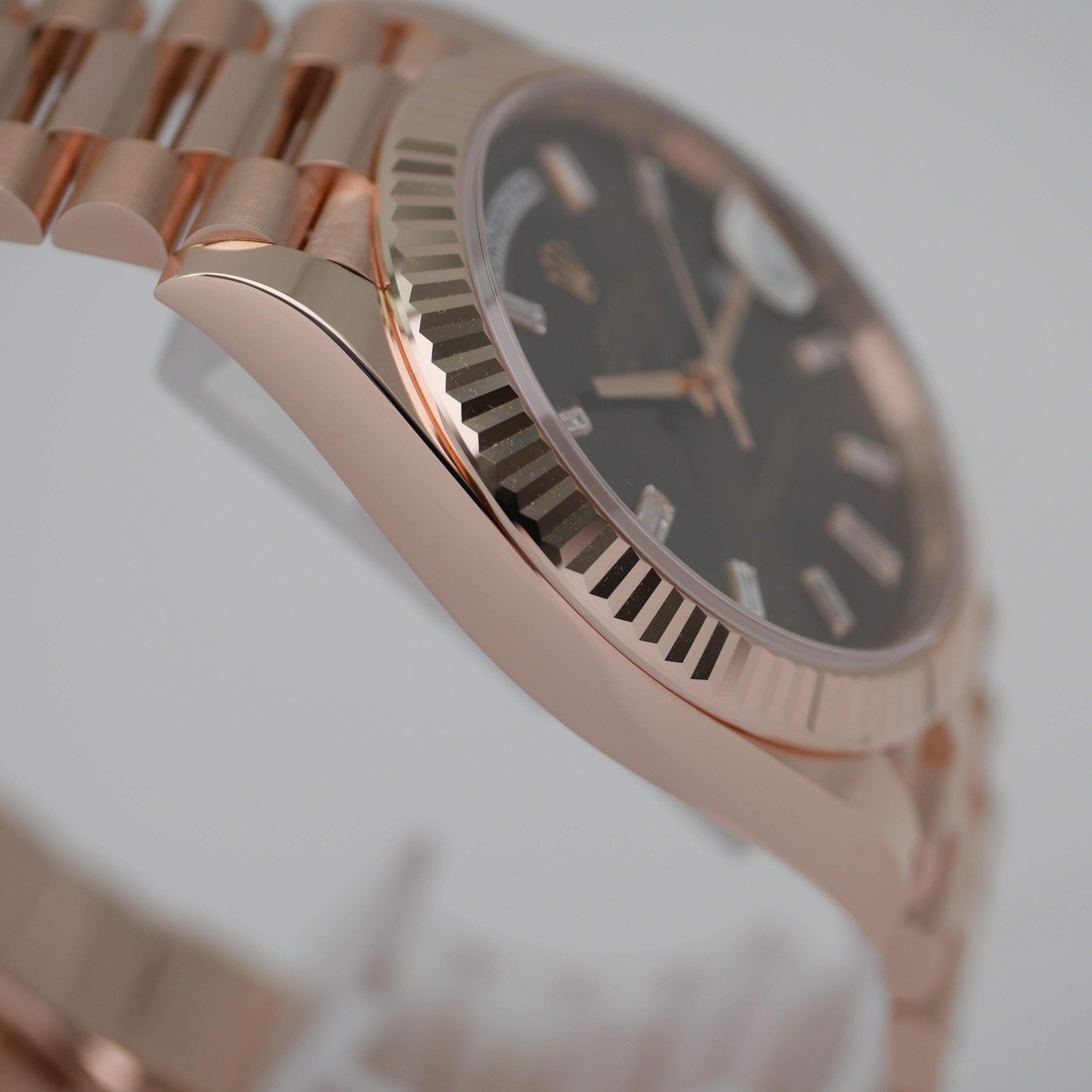 Rolex Day-Date 40 228235 - 2017 Chocolate Baguette Dial