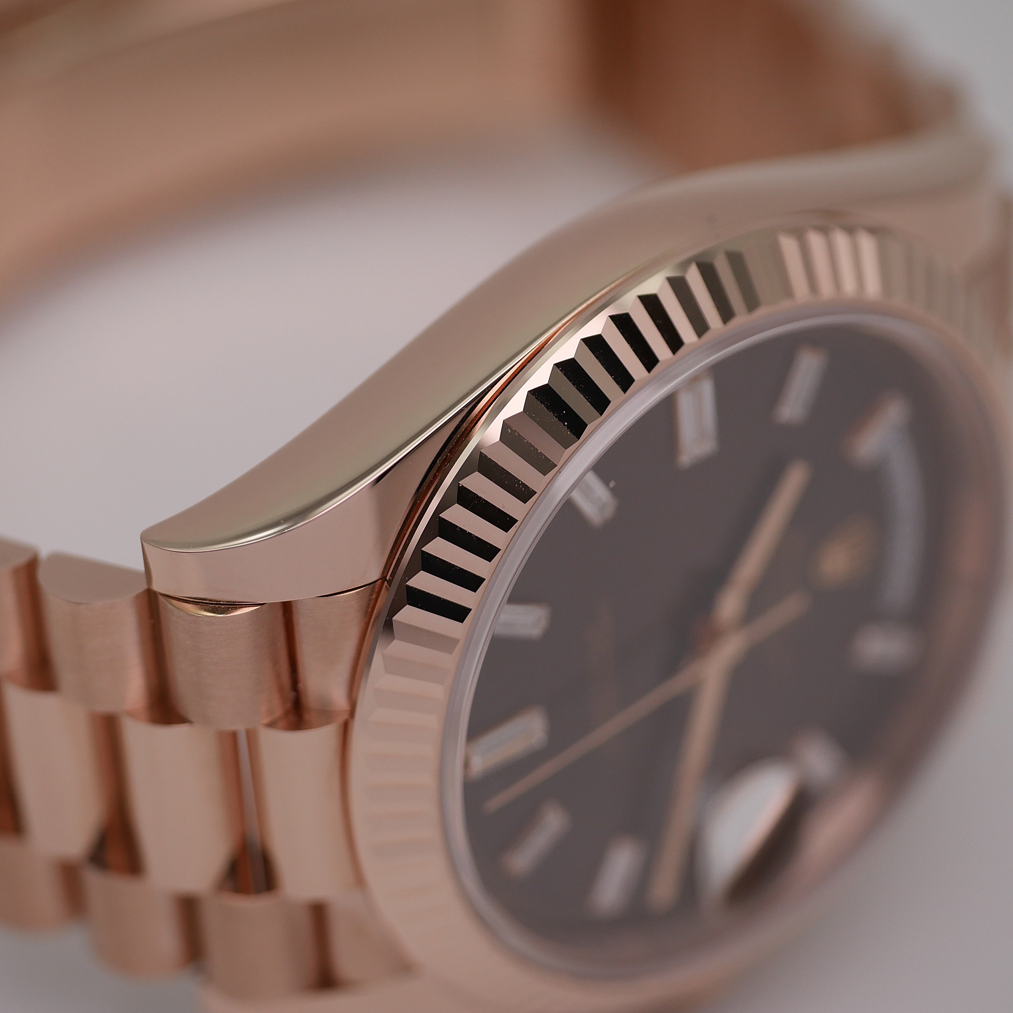 Rolex Day-Date 40 228235 - 2017 Chocolate Baguette Dial