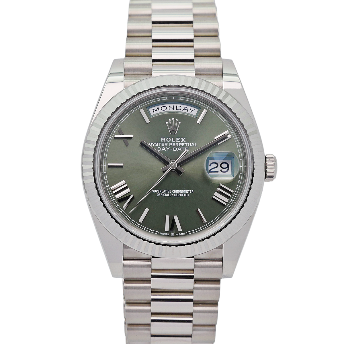 Rolex Day-Date 40 Weißgold 228239 "Olive Dial" - 2022