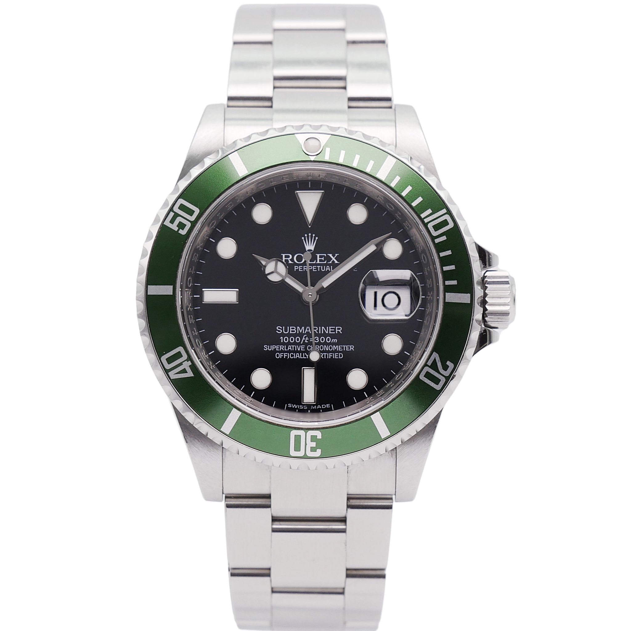Rolex Submariner "Kermit" Stahl 16610LV - 2009