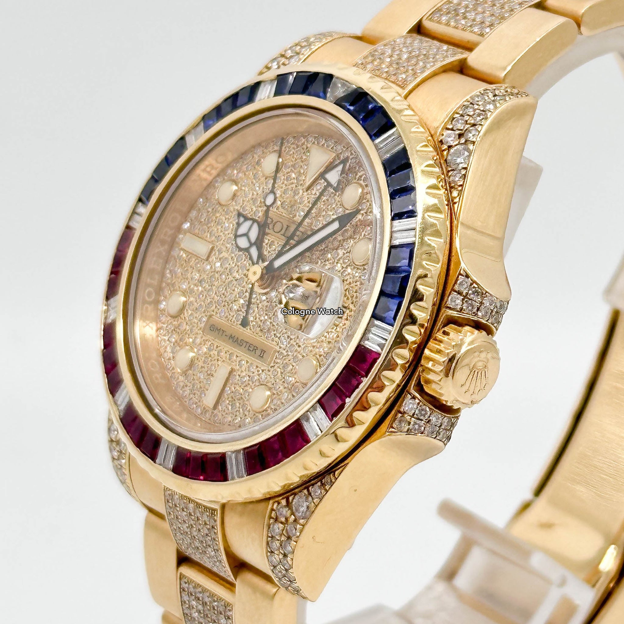 Rolex GMT-Master II Iced Out Gelbgold 116718LN - 2014--