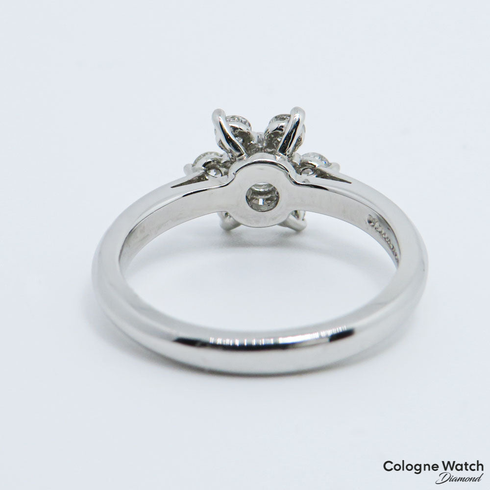 Tiffany & Co. Ring mit 0,40ct TW-vsi Brillant in 900`er Platin Gr. 48