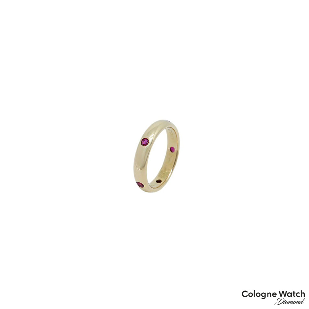 Cartier Ring mit Rubin Besatz in 750/18K Gelbgold Gr. 52