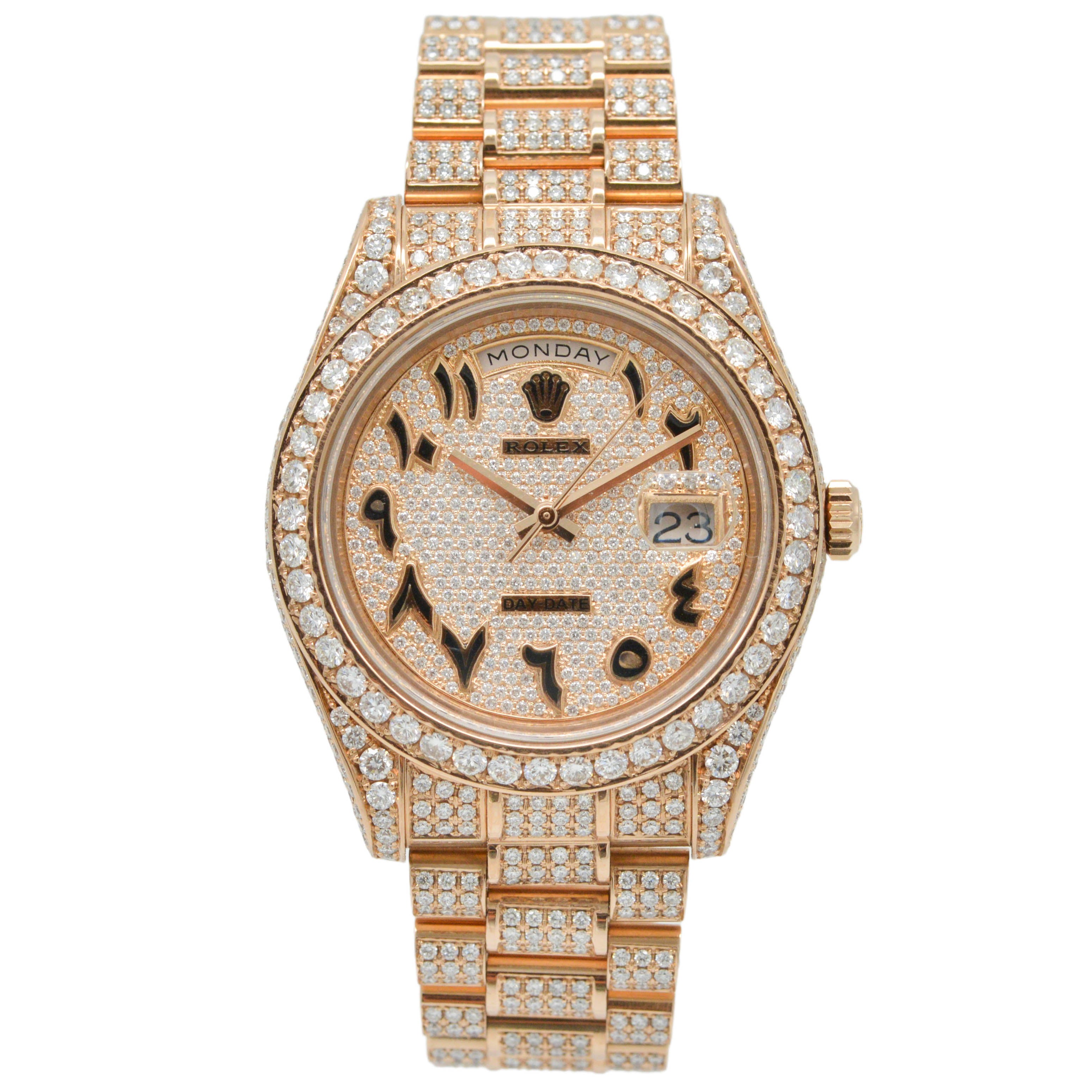 Rolex Day Date II Roségold Iced Out 218235 - 2016