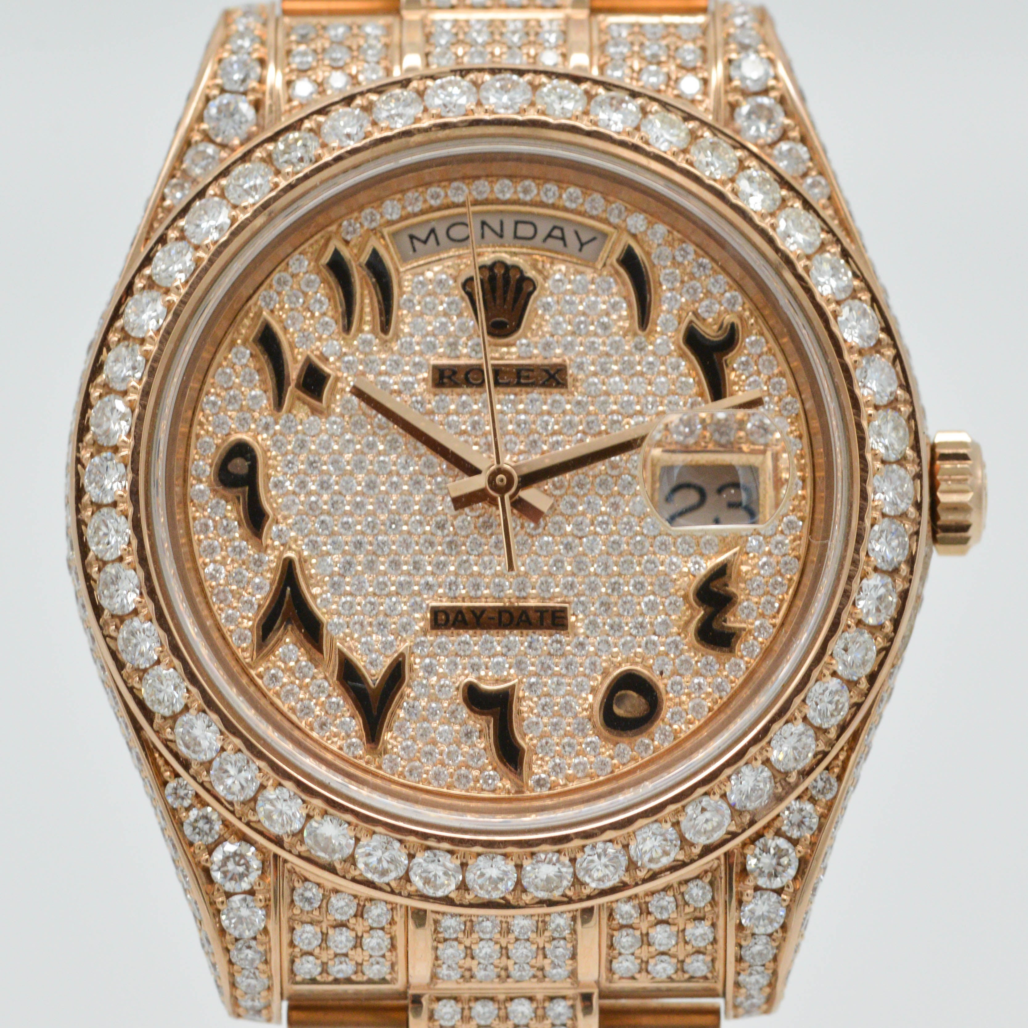 Rolex Day Date II Roségold Iced Out 218235 - 2016