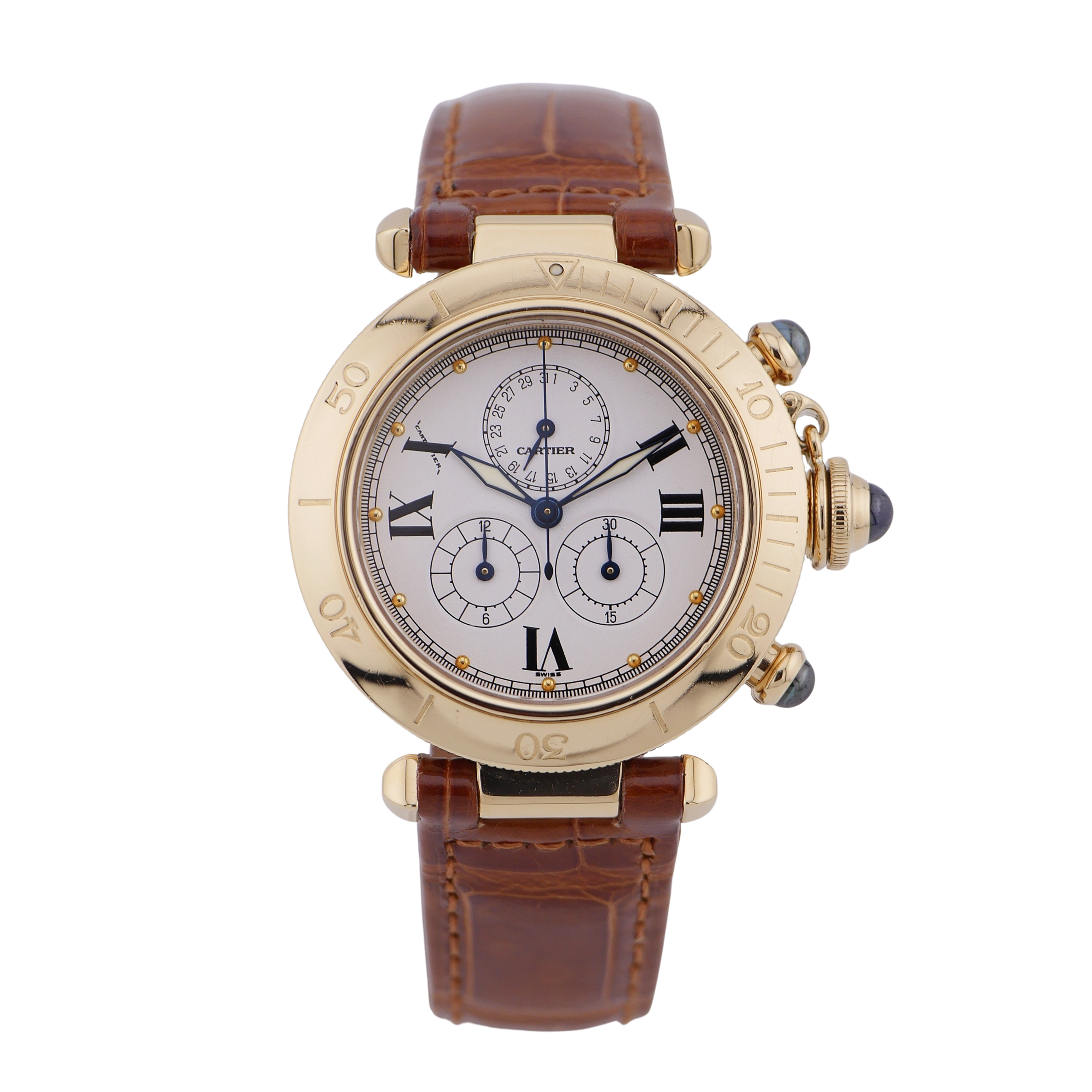 Cartier Pasha Chronograph Gelbgold 1353