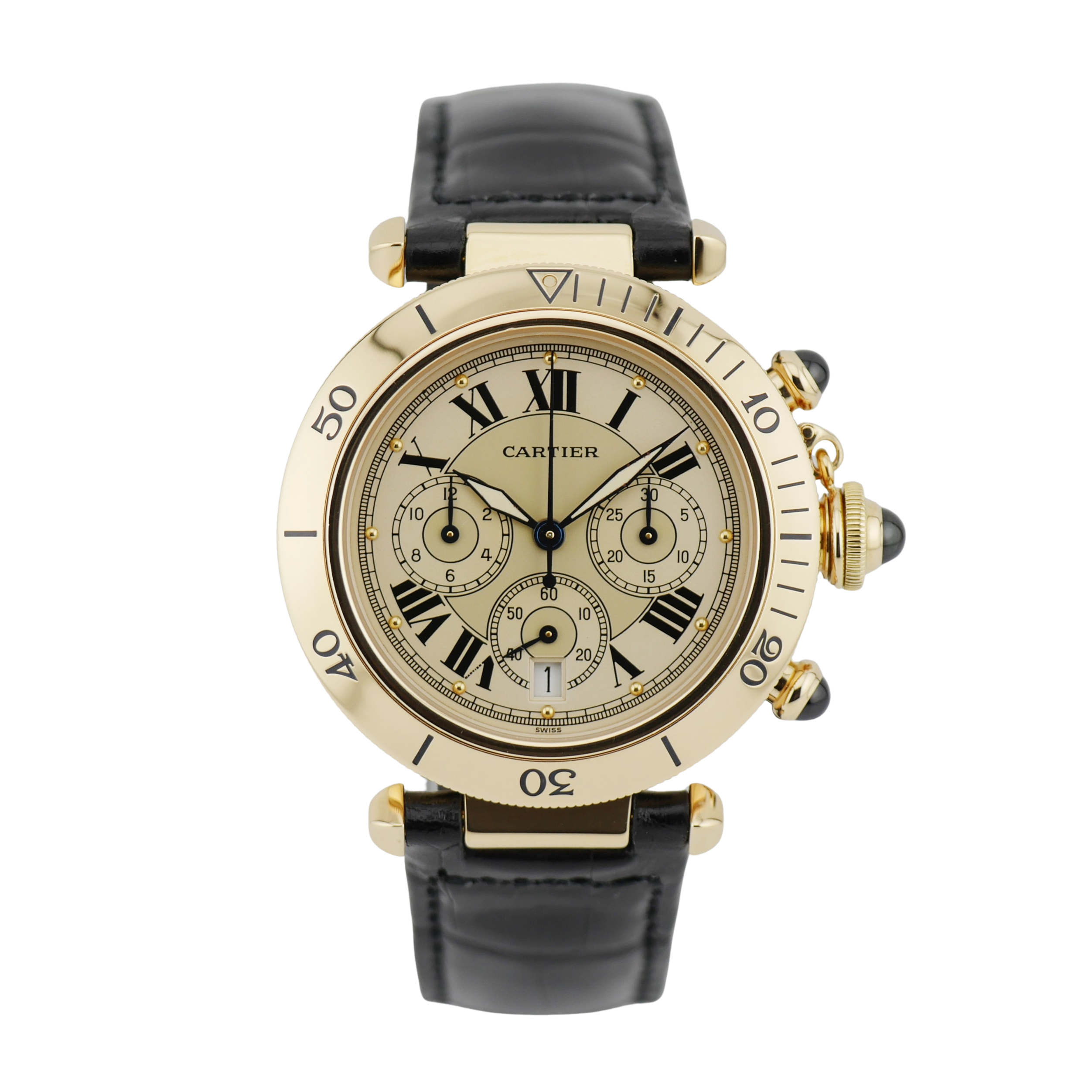 Cartier Pasha Chronograph Gelbgold 2111