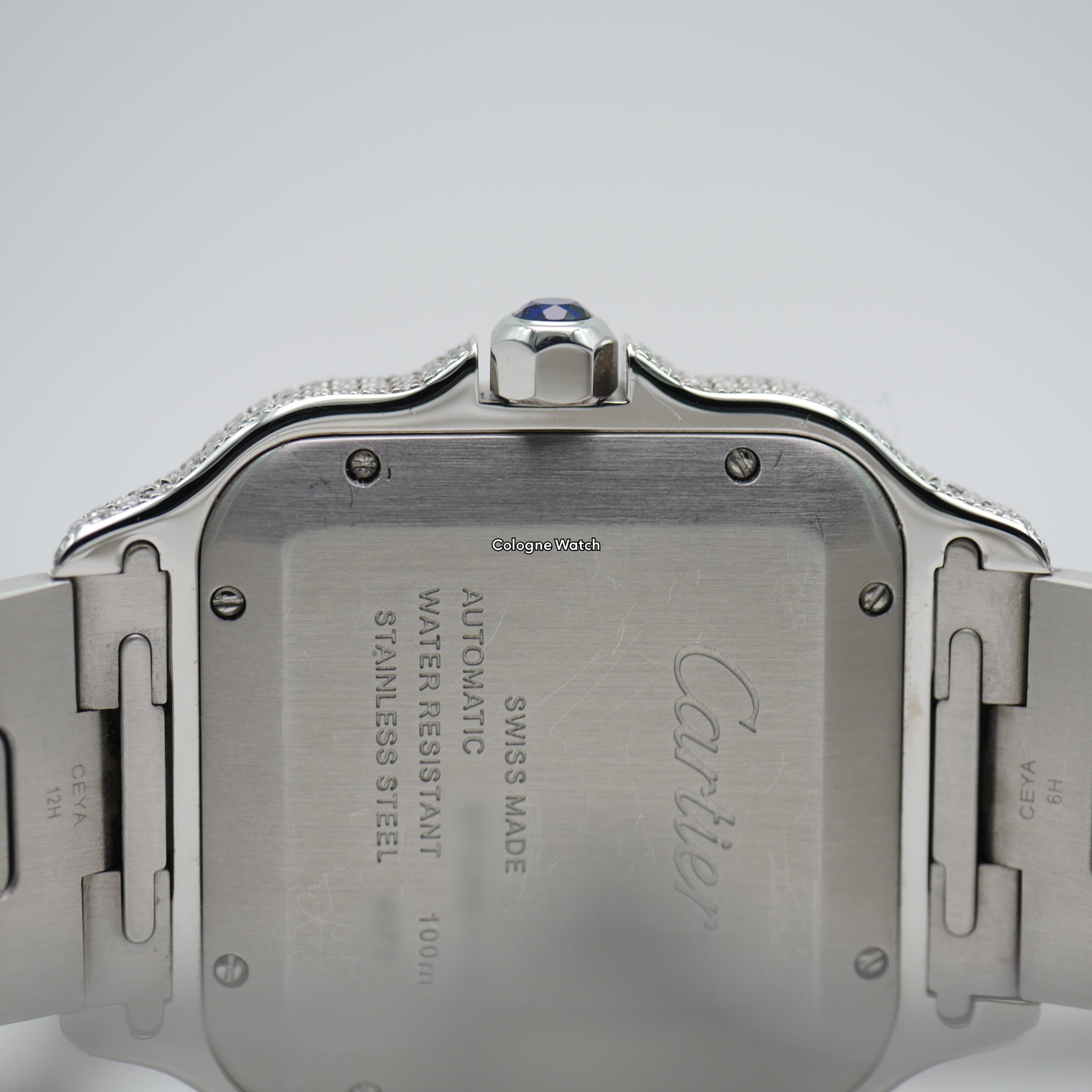 Cartier Santos Iced Out Stahl / Roségold WSSA0018 - 2021