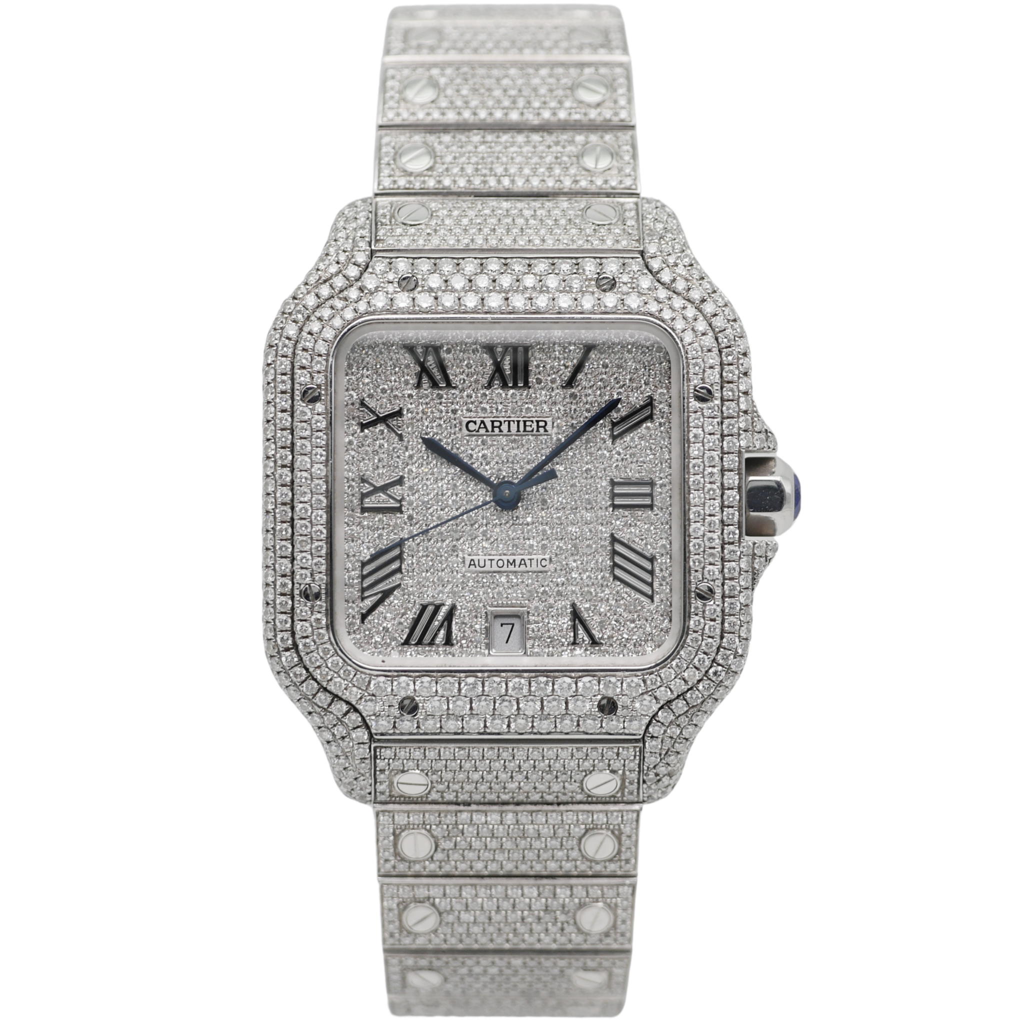 Cartier Santos Iced Out Steel WSSA0018 - 2021 