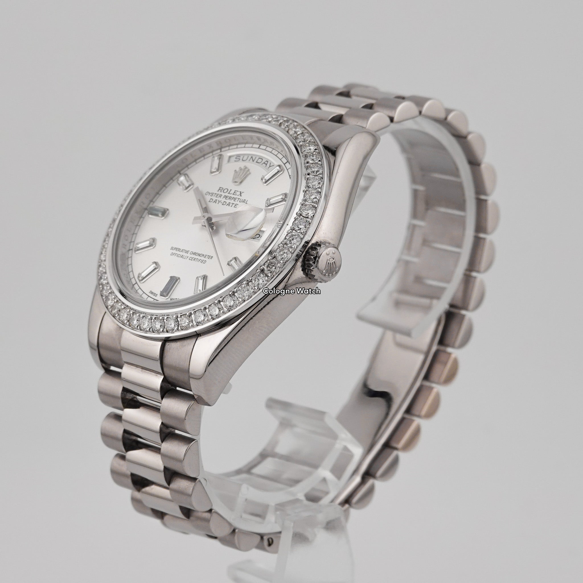 Rolex Day-Date II White Gold 218239 "After Market Bezel"