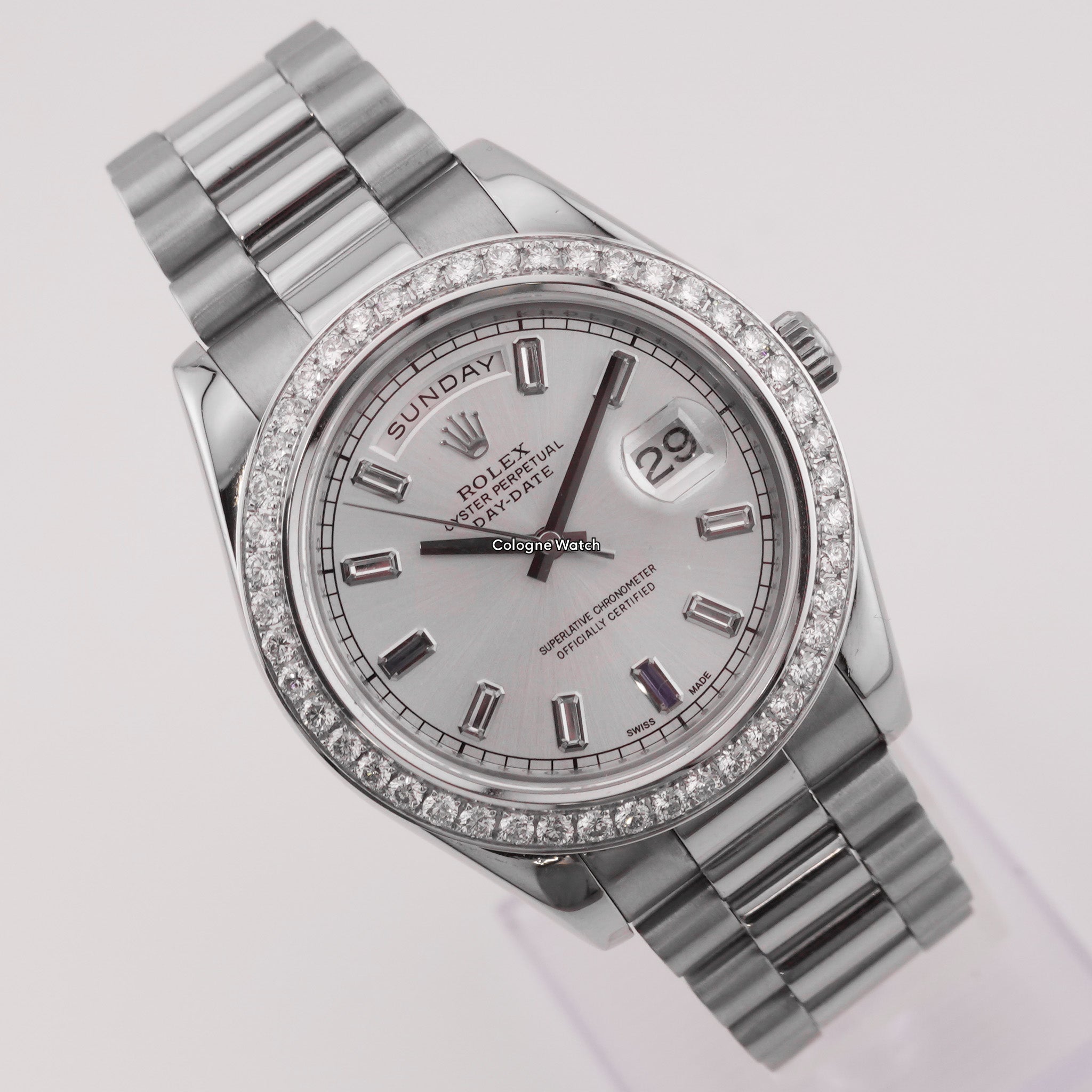 Rolex Day-Date II White Gold 218239 "After Market Bezel"