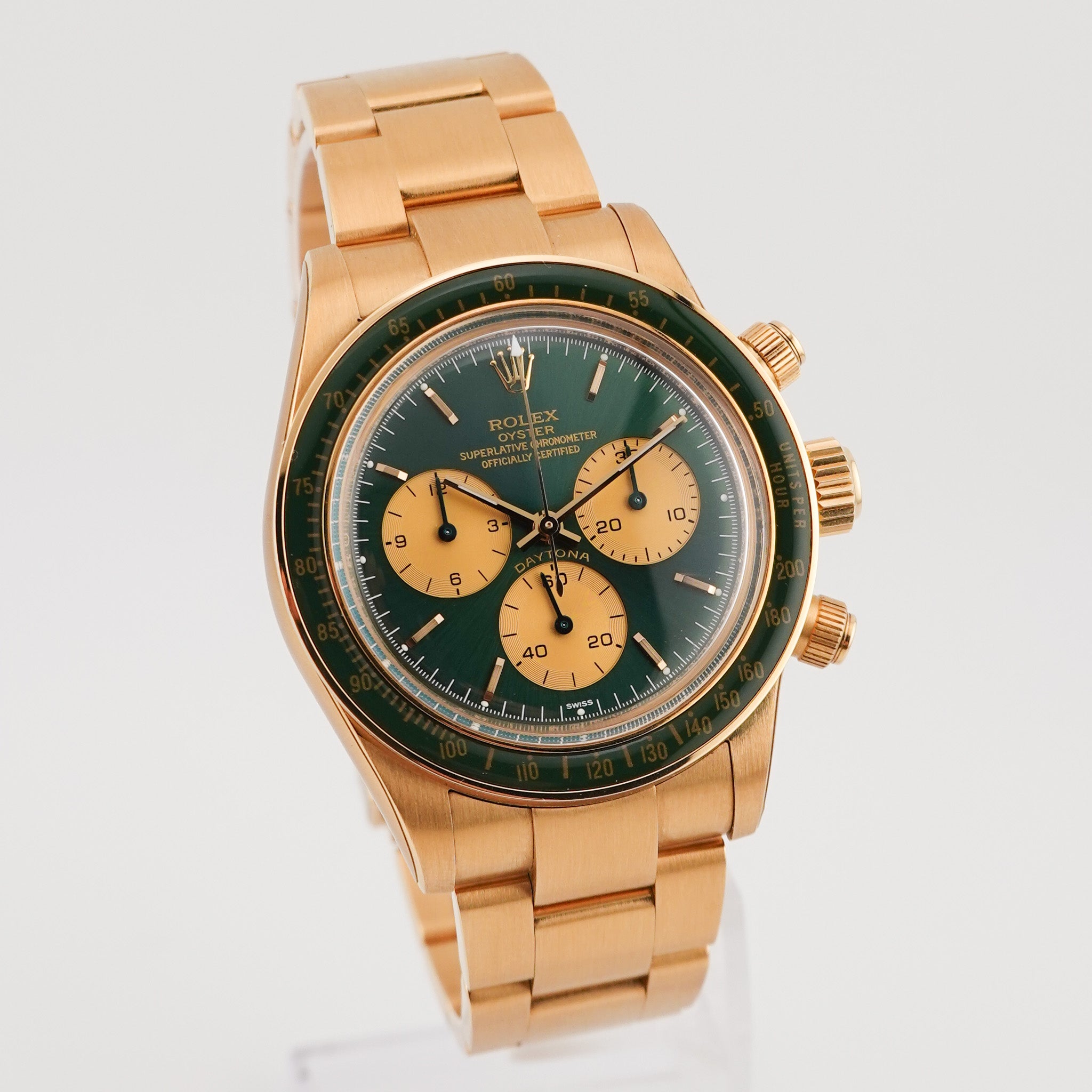 Rolex Daytona Gelbgold Green Artisans de Geneve "Honey Green Challenge"