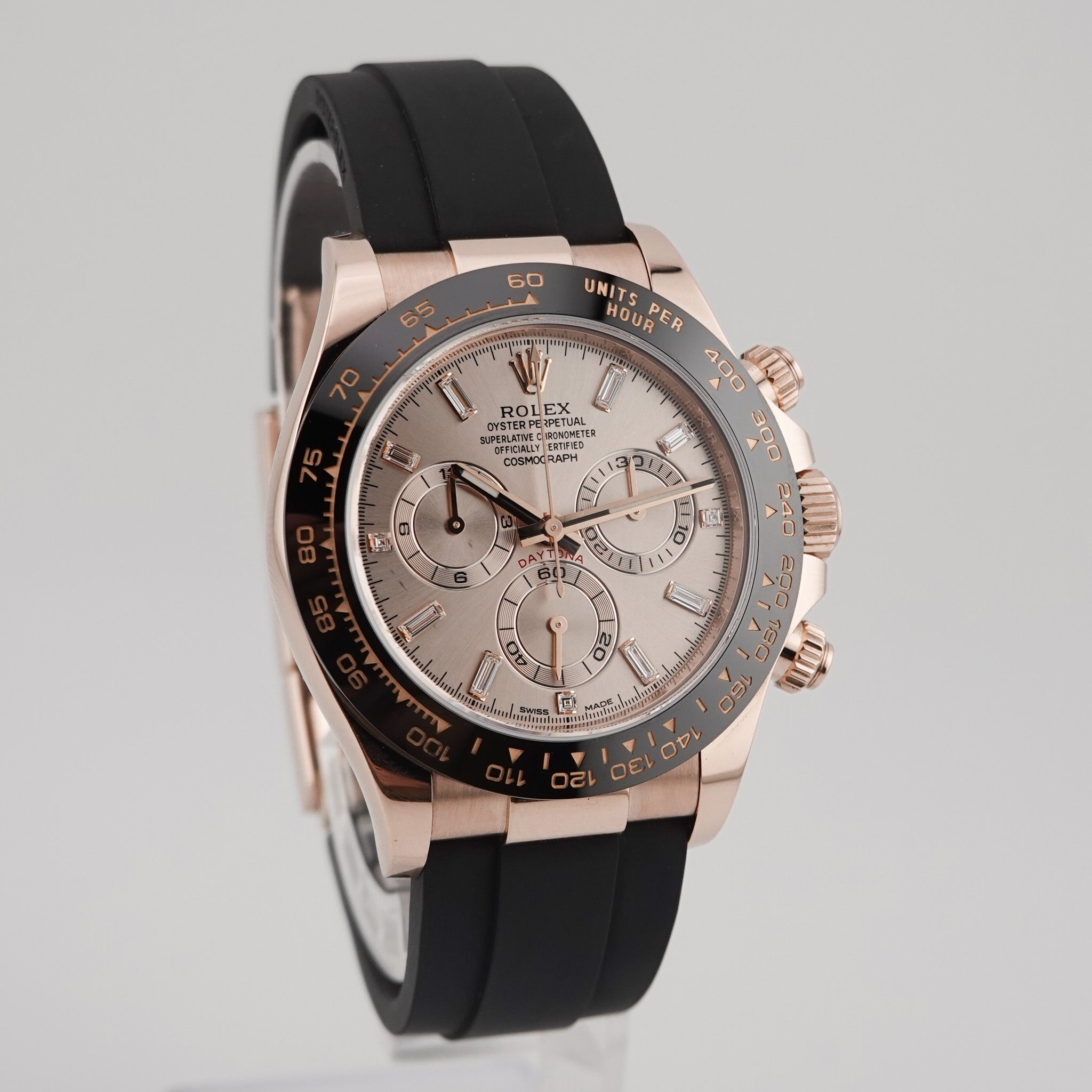 Rolex Daytona - 116515LN - Rose Gold - 2022 - Sundust Baguette