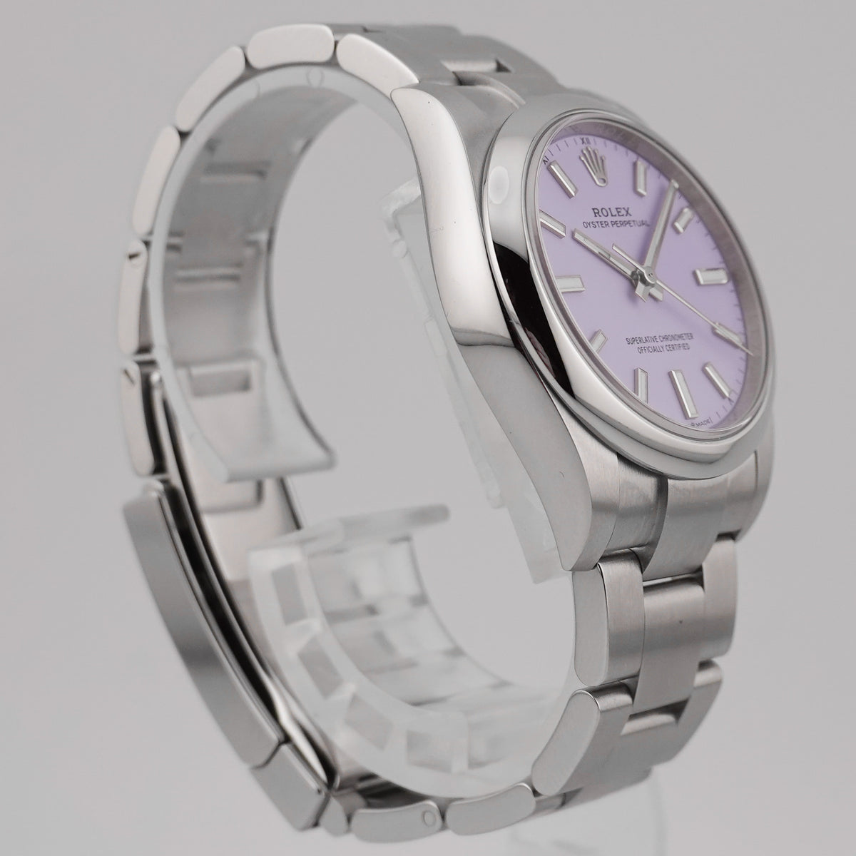Rolex Oyster Perpetual 34 Stahl 124200  Lavendel - 2026