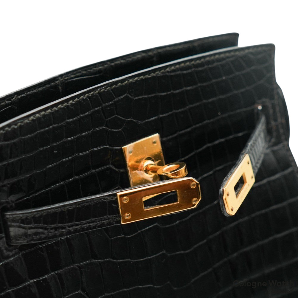 Kelly sport leather crossbody bag Hermès Black in Leather - 32691596