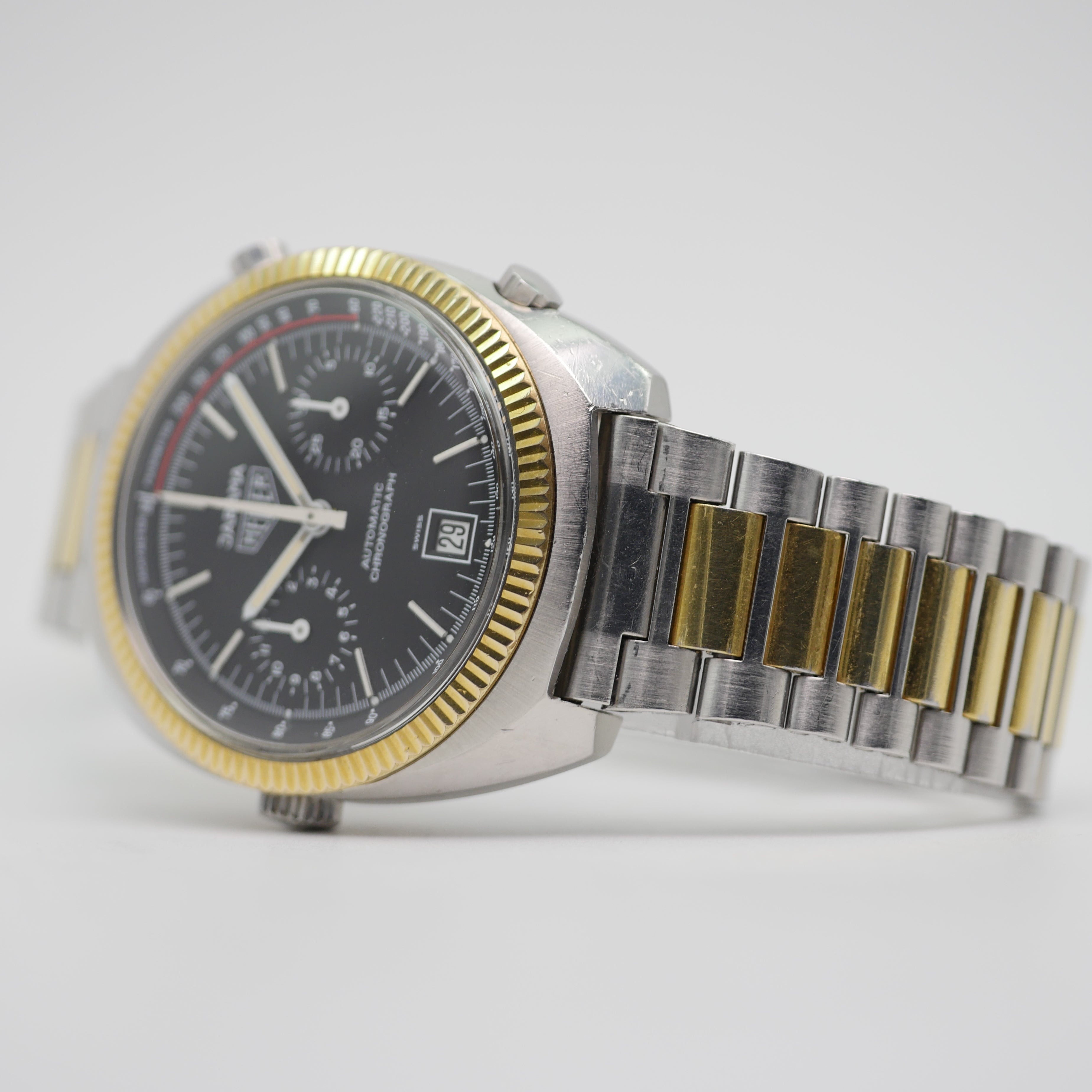 Heuer Jarama Caliber 12 Steel / Yellow Gold 110.245 