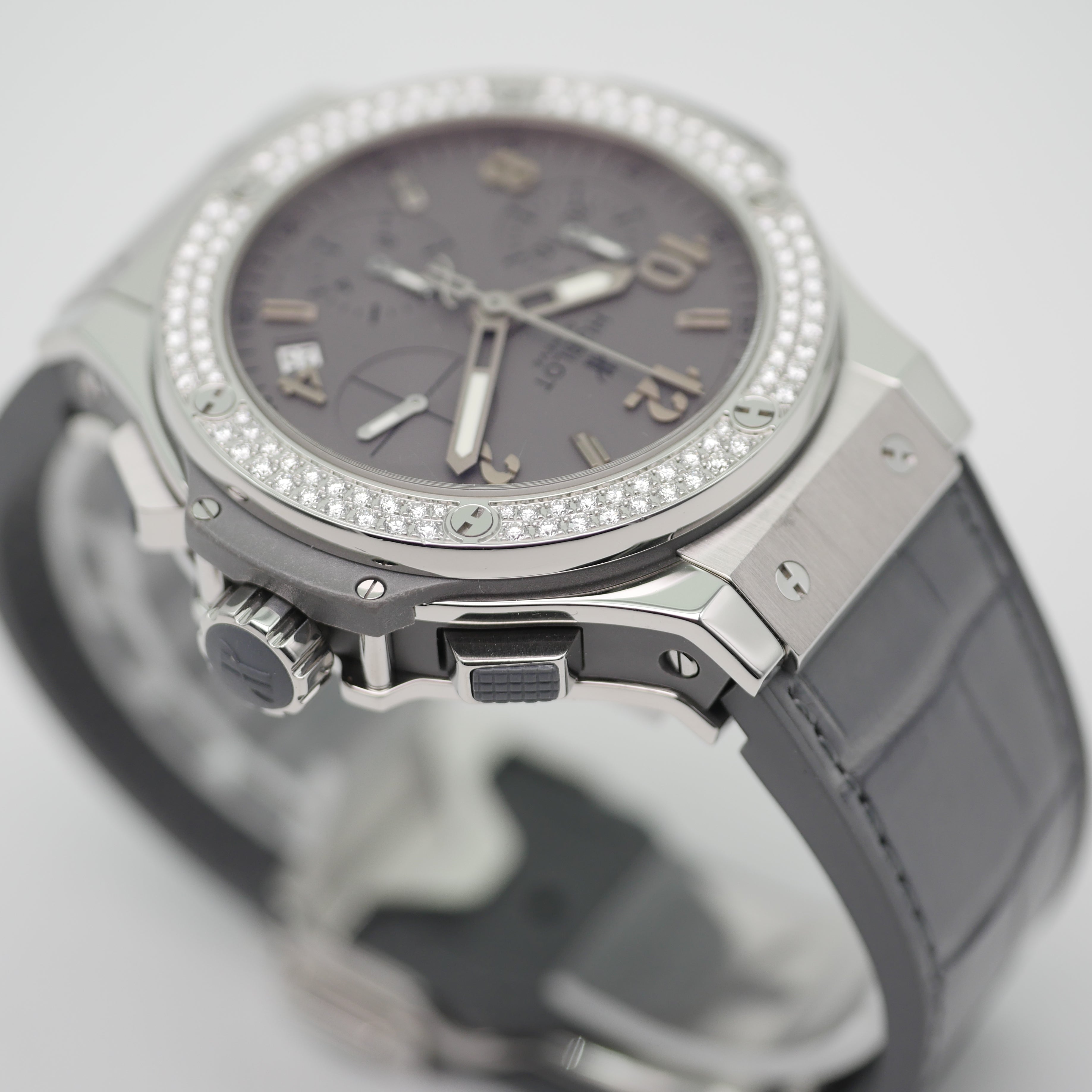 Hublot Big Bang "Earl Grey" Stahl 342.ST.5010.LR.1104 - 2012 ( Hublot serviced 2023 )