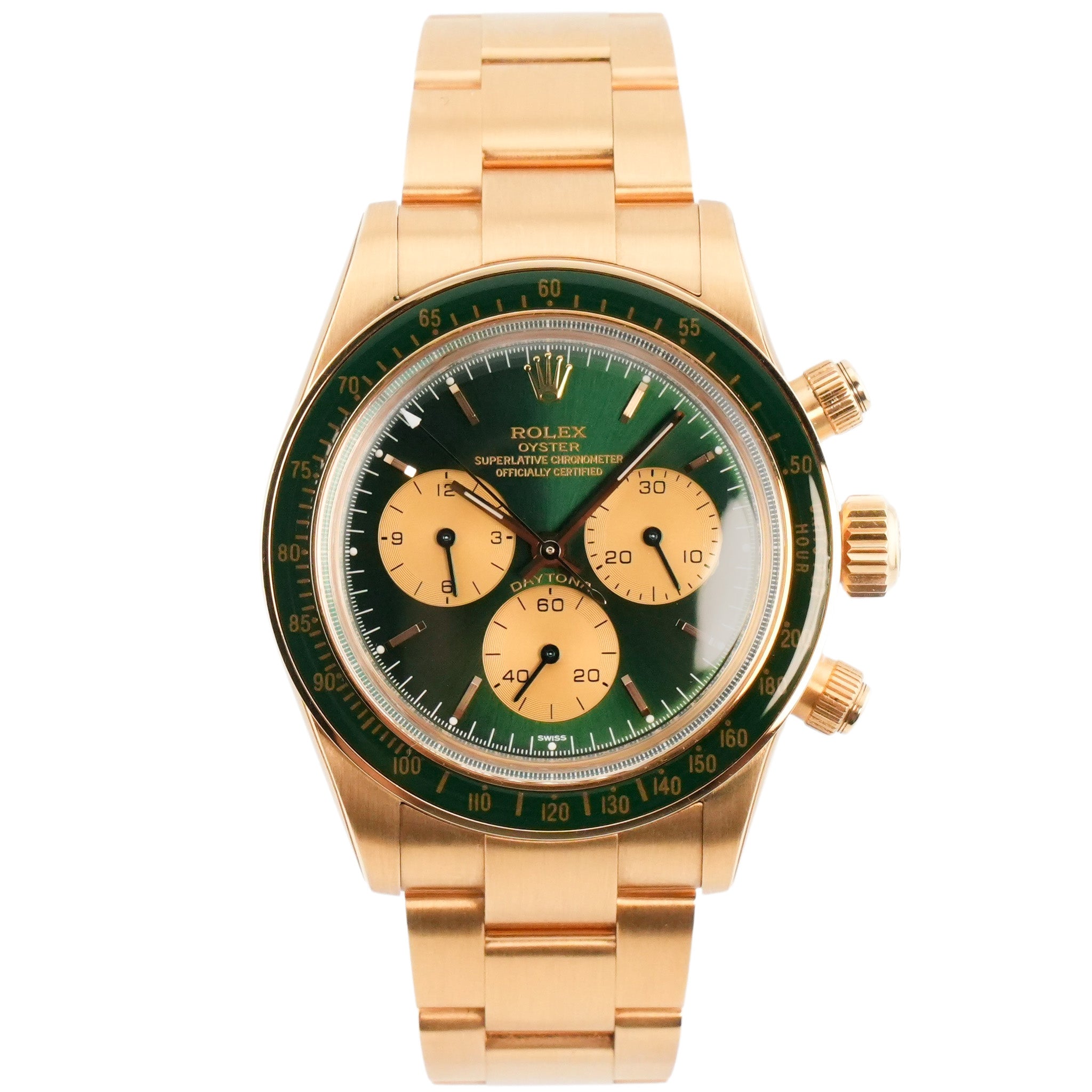 Rolex Daytona Yellow Gold Green Artisans de Geneve "Honey Green Challenge" yellow gold