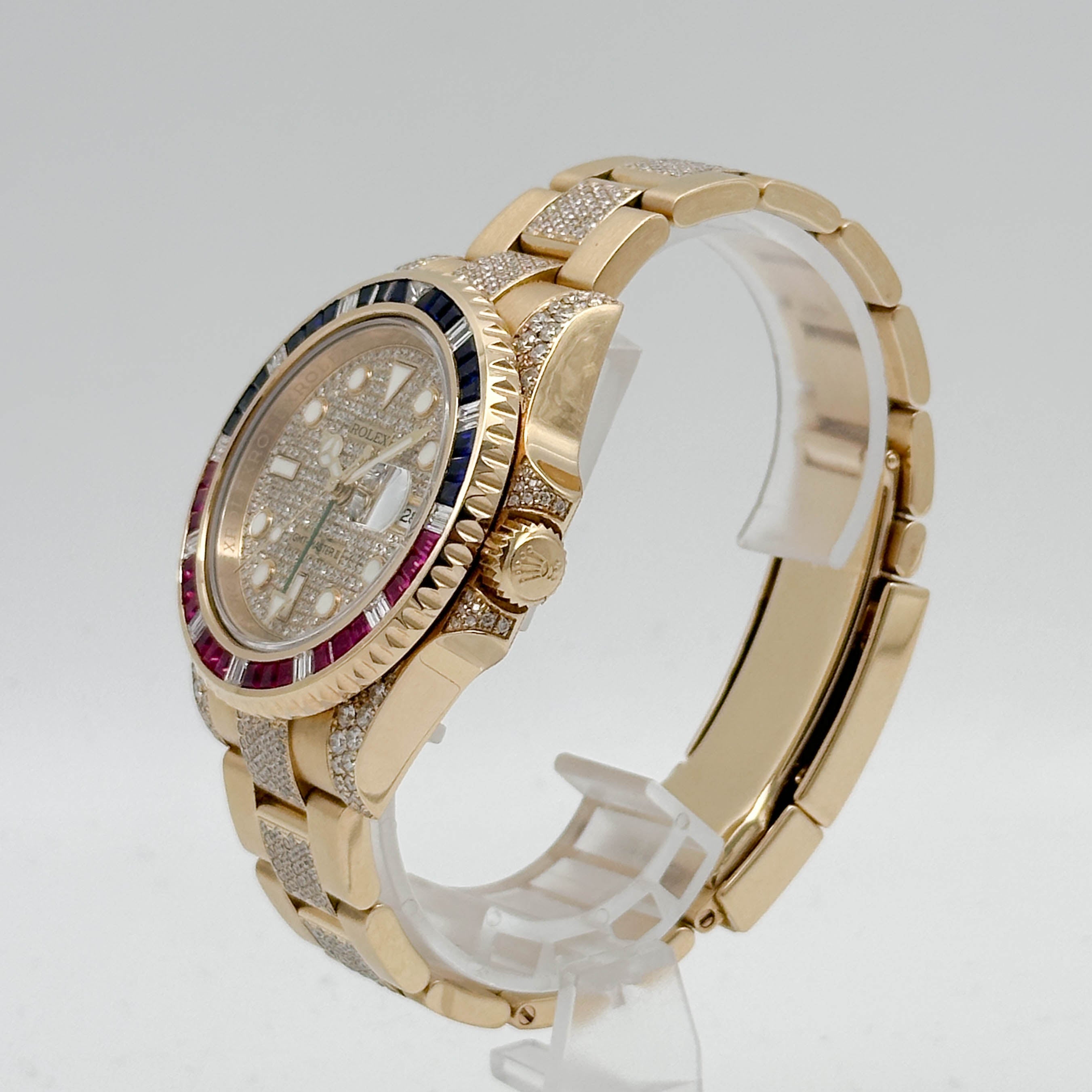 Rolex GMT-Master II Iced Out Gelbgold 116718LN - 2016