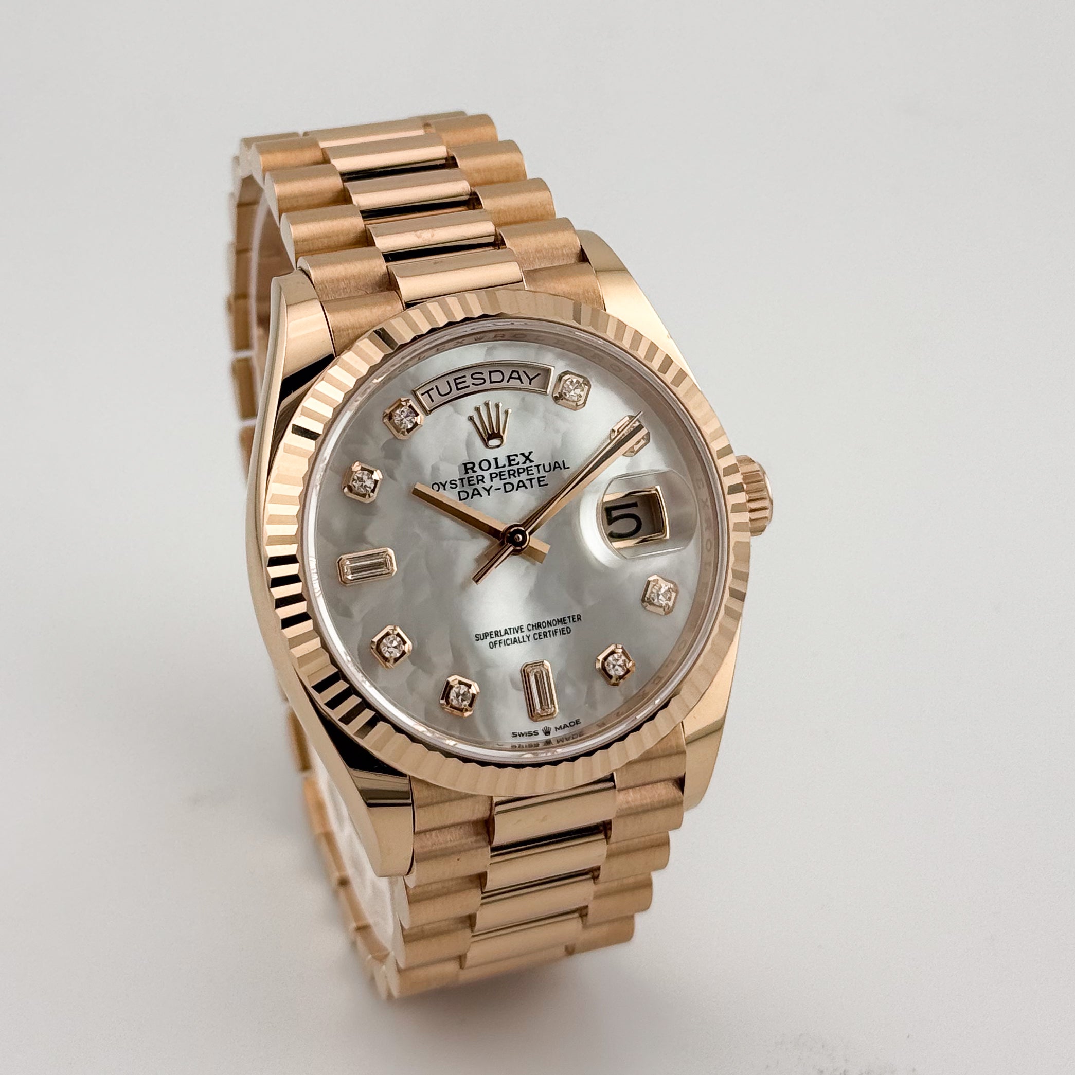 Rolex Day-Date 36 Rosegold MOP Dial 128235 - 2021